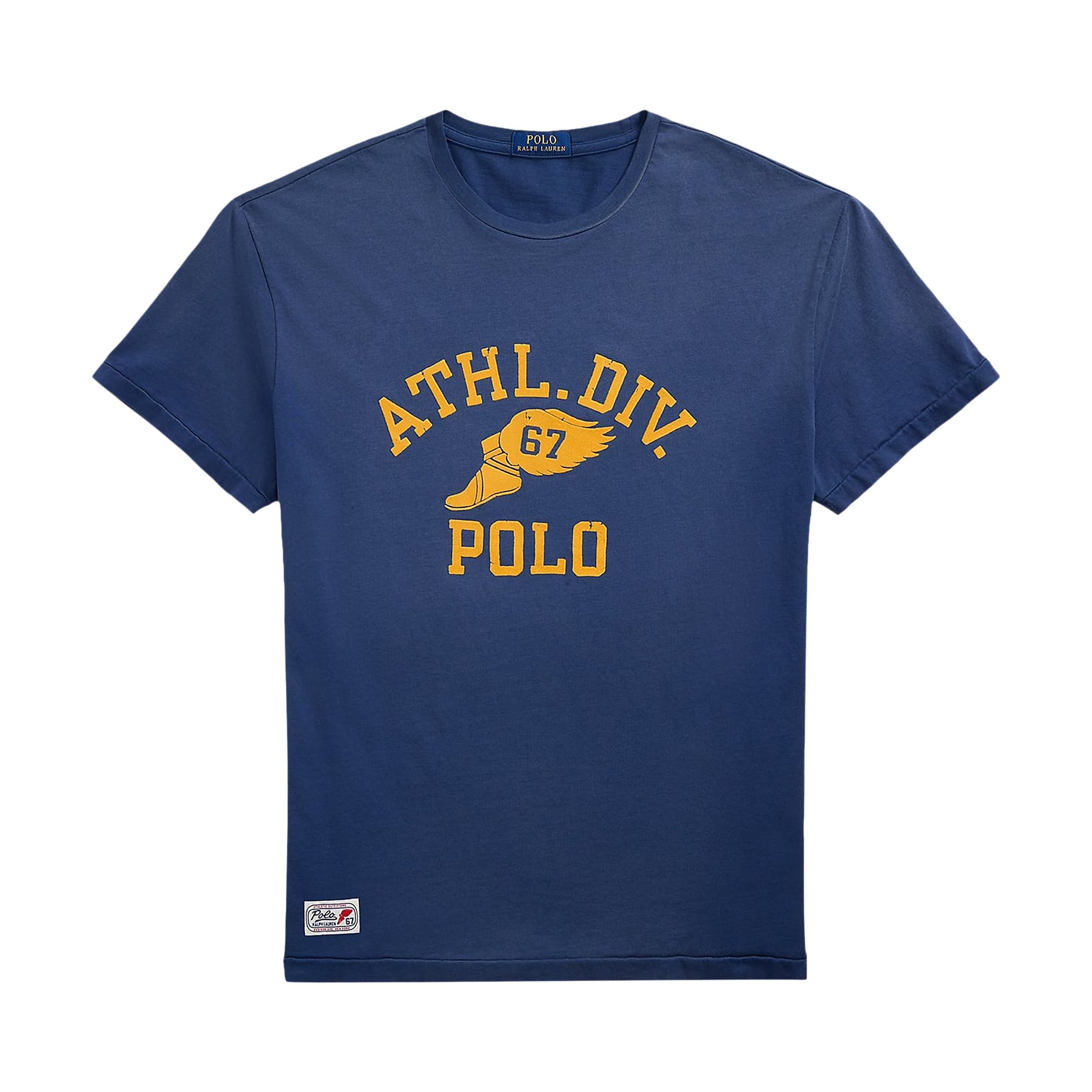 Pre-owned Polo Ralph Lauren Short-sleeve Athletic Division Jersey T-shirt 'rustic Navy' | Blue | Men's Size L