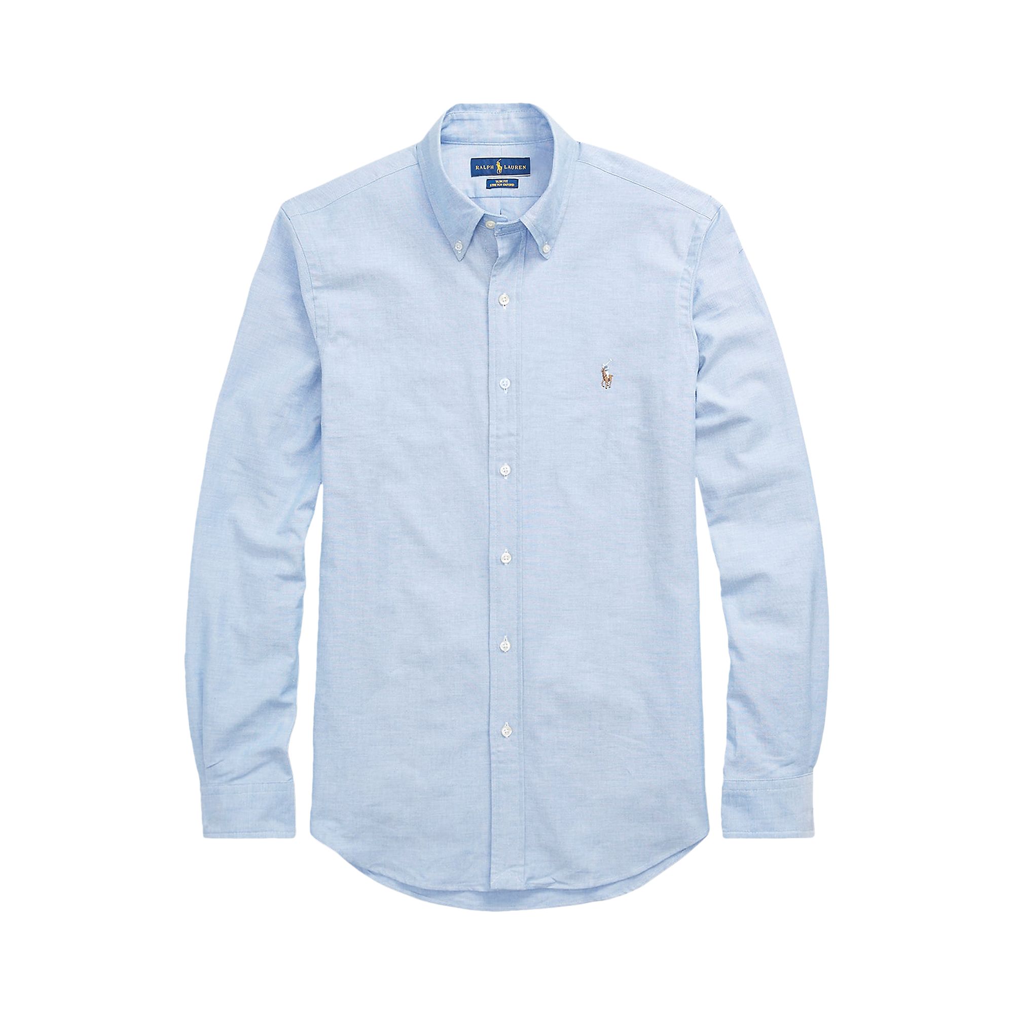 Pre-owned Polo Ralph Lauren Long-sleeve Stretch Oxford Sport Shirt 'blue' | Men's Size Xl