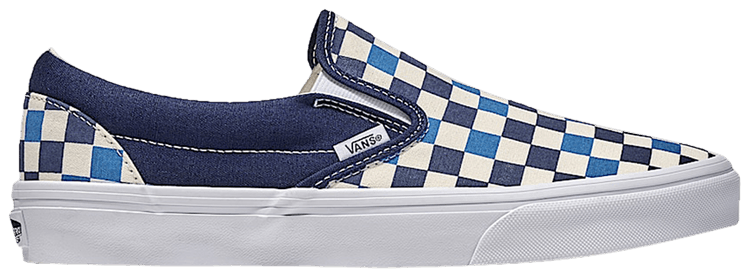 Vans Classic Slip On Checkerboard   Navy Blue White