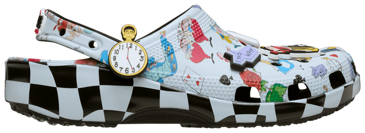 Disney x Crocs Classic Clog Alice in Wonderland Character Print