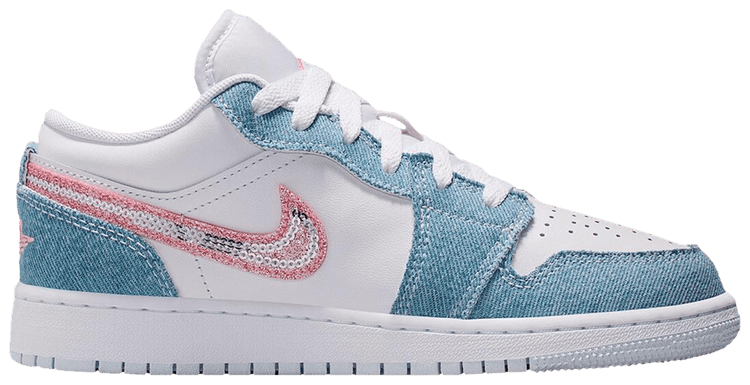 Buy Air Jordan 1 Low GS 'Denim Sequin' - HQ2001 400 | GOAT