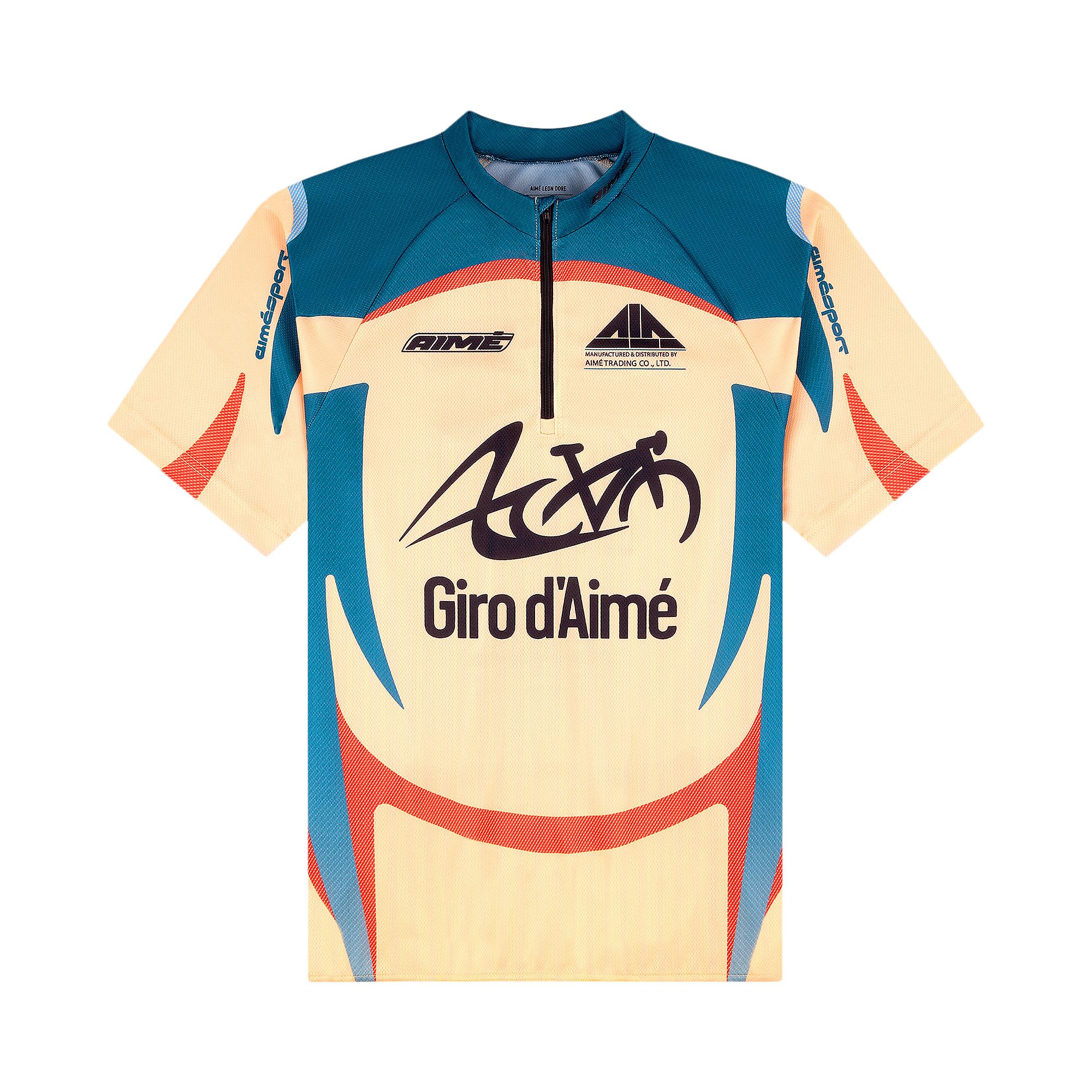 Pre-owned Aimé Leon Dore Aimé Cycling Jersey 'warm Apricot' | White | Men's Size L