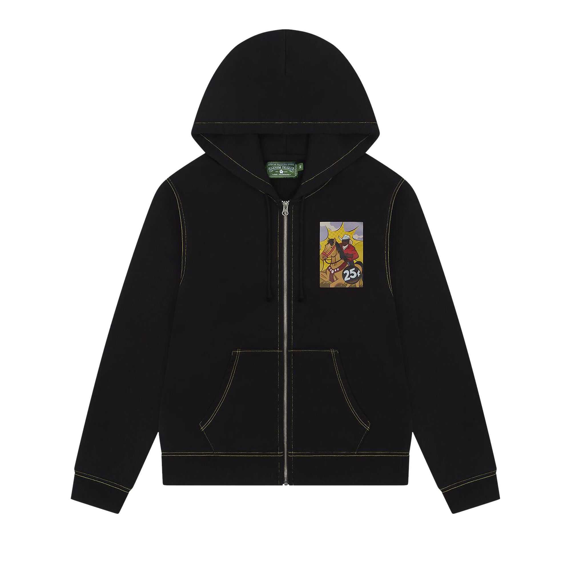 Pre-owned Denim Tears Coin-operated Horse Zip Hoodie 'black' | Men's Size Xl