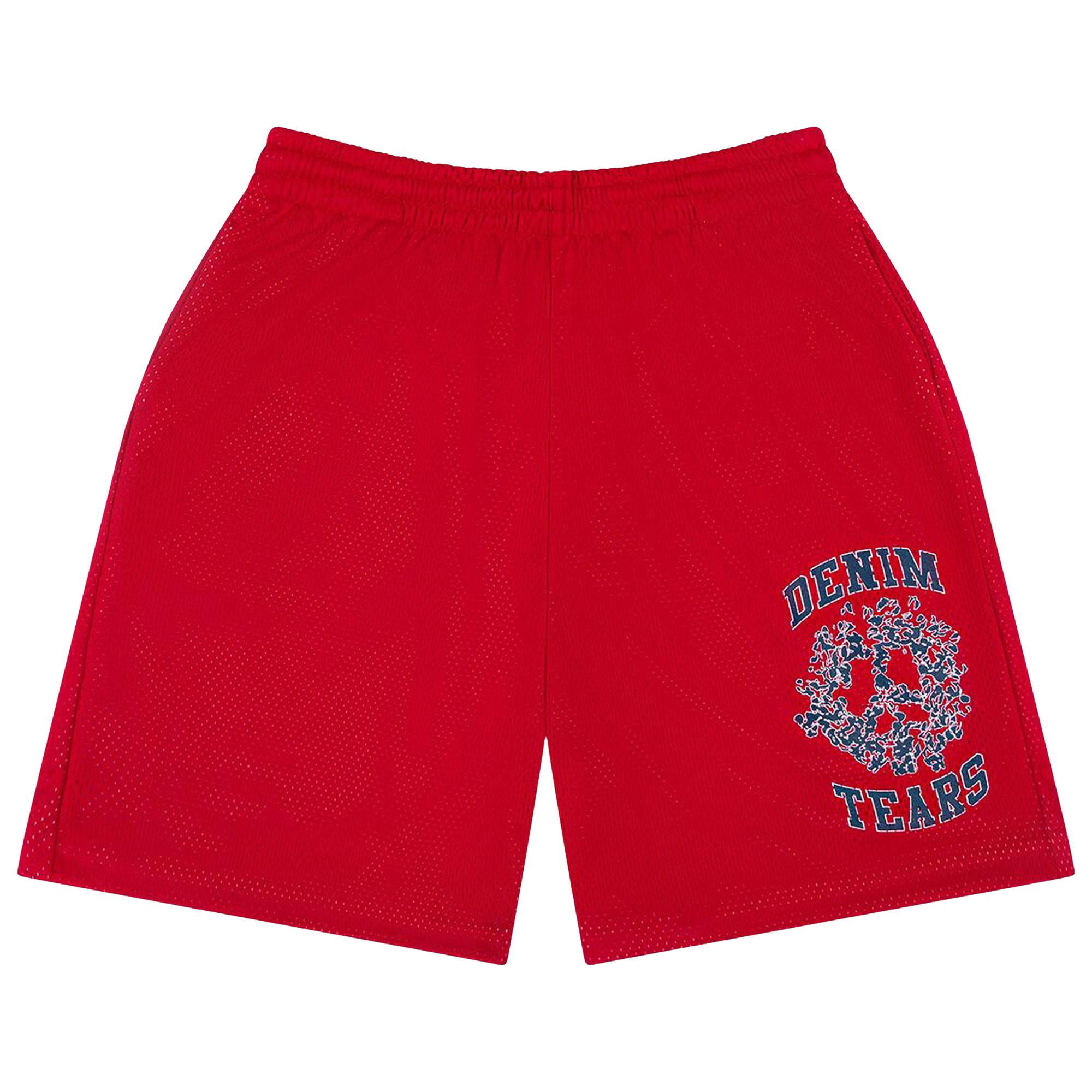 Pre-owned Denim Tears Denim University Mesh Shorts 'red' | Men's Size Xl