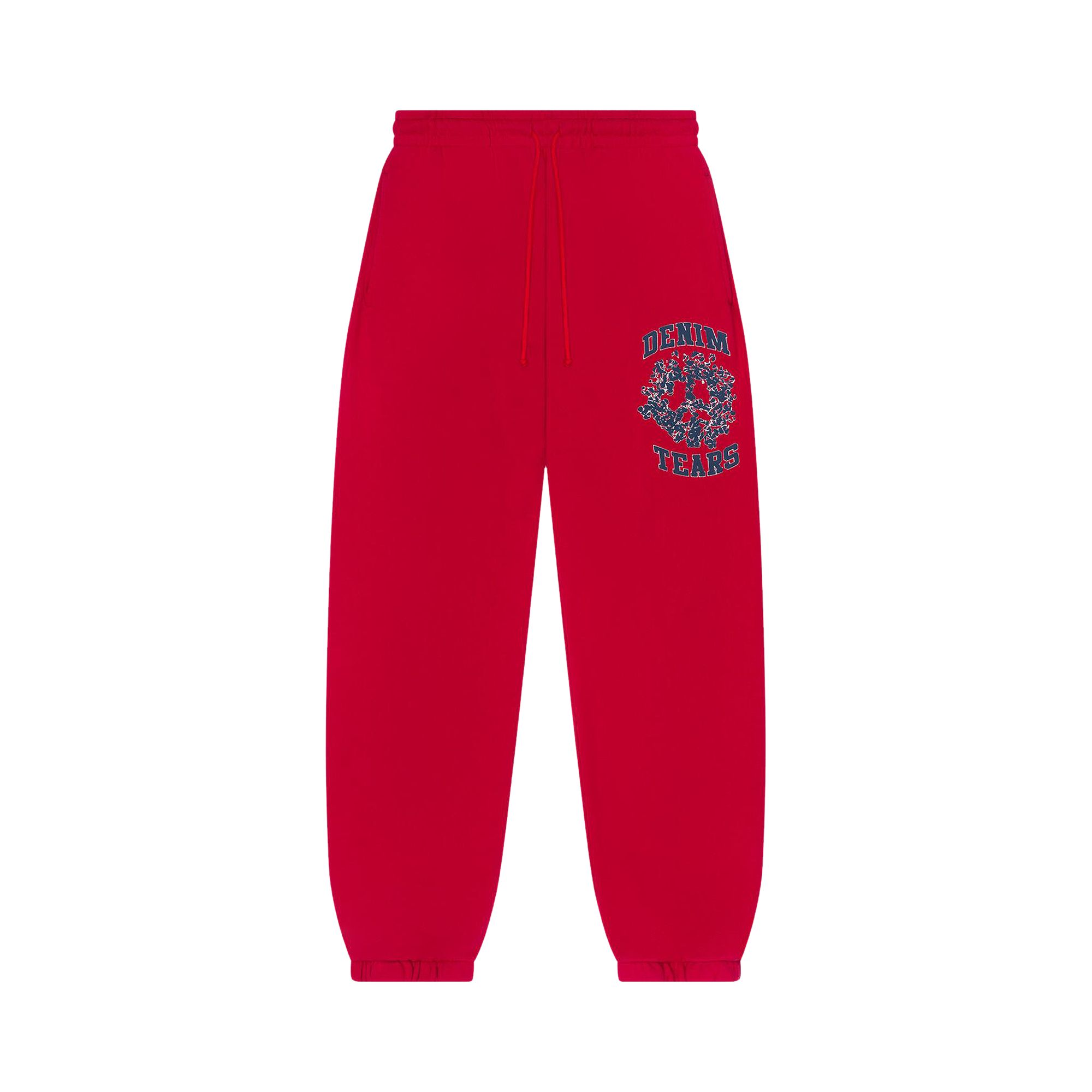 Pre-owned Denim Tears Denim University Sweatpants 'red' | Men's Size L