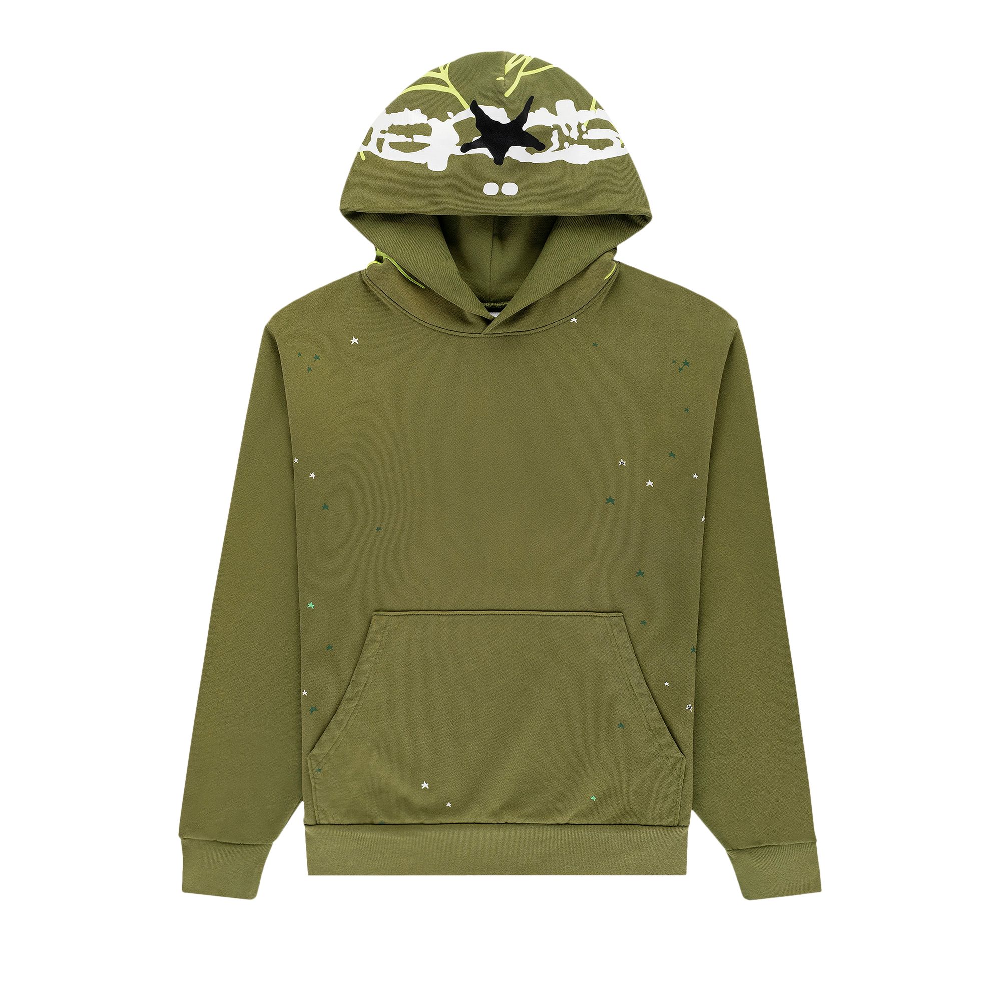 Pre-owned Sp5der Heavy Web Hoodie 'olive' | Green | Men's Size S