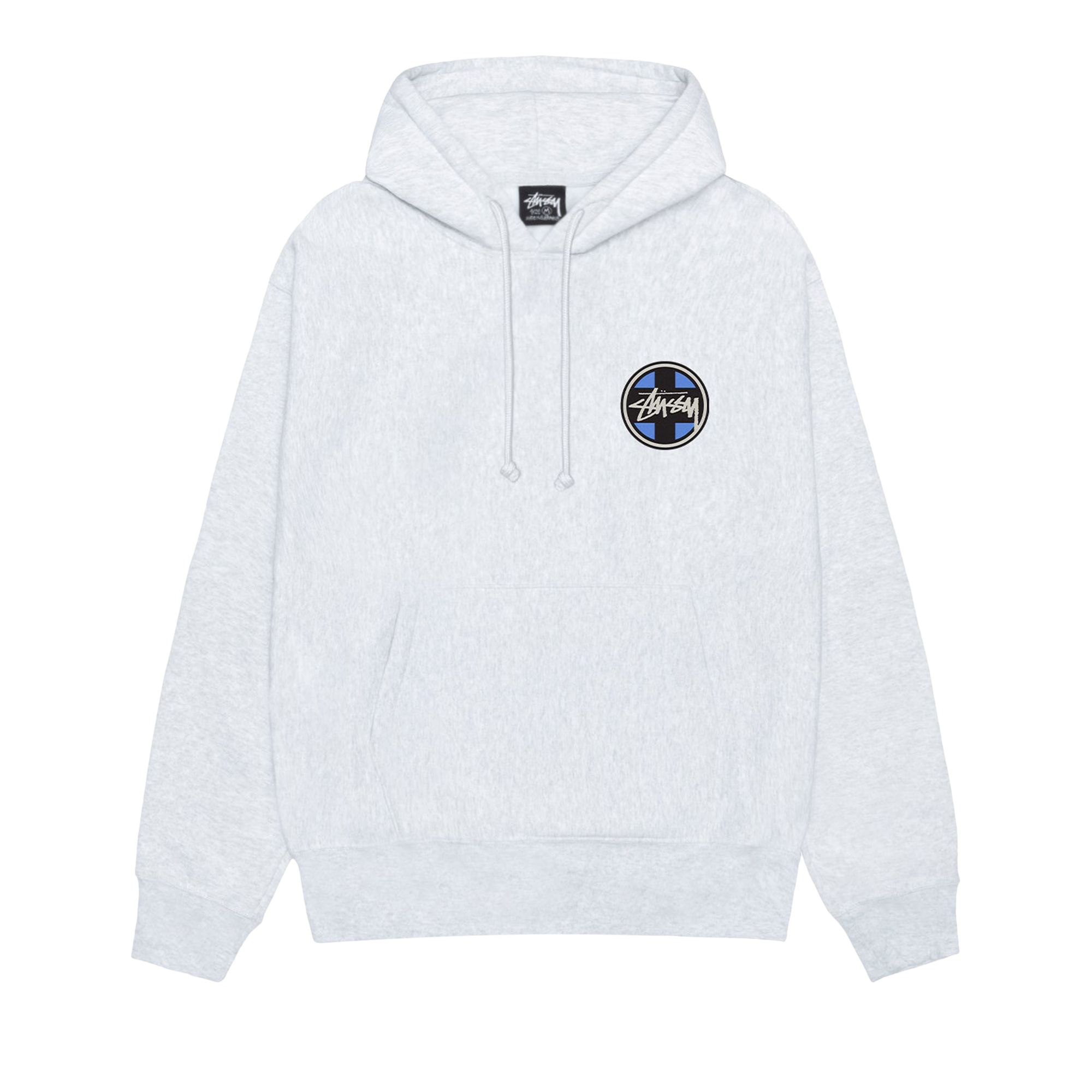 Pre-owned Stussy Cross Dot Hoodie 'ash Heather' | Grey | Men's Size Xl
