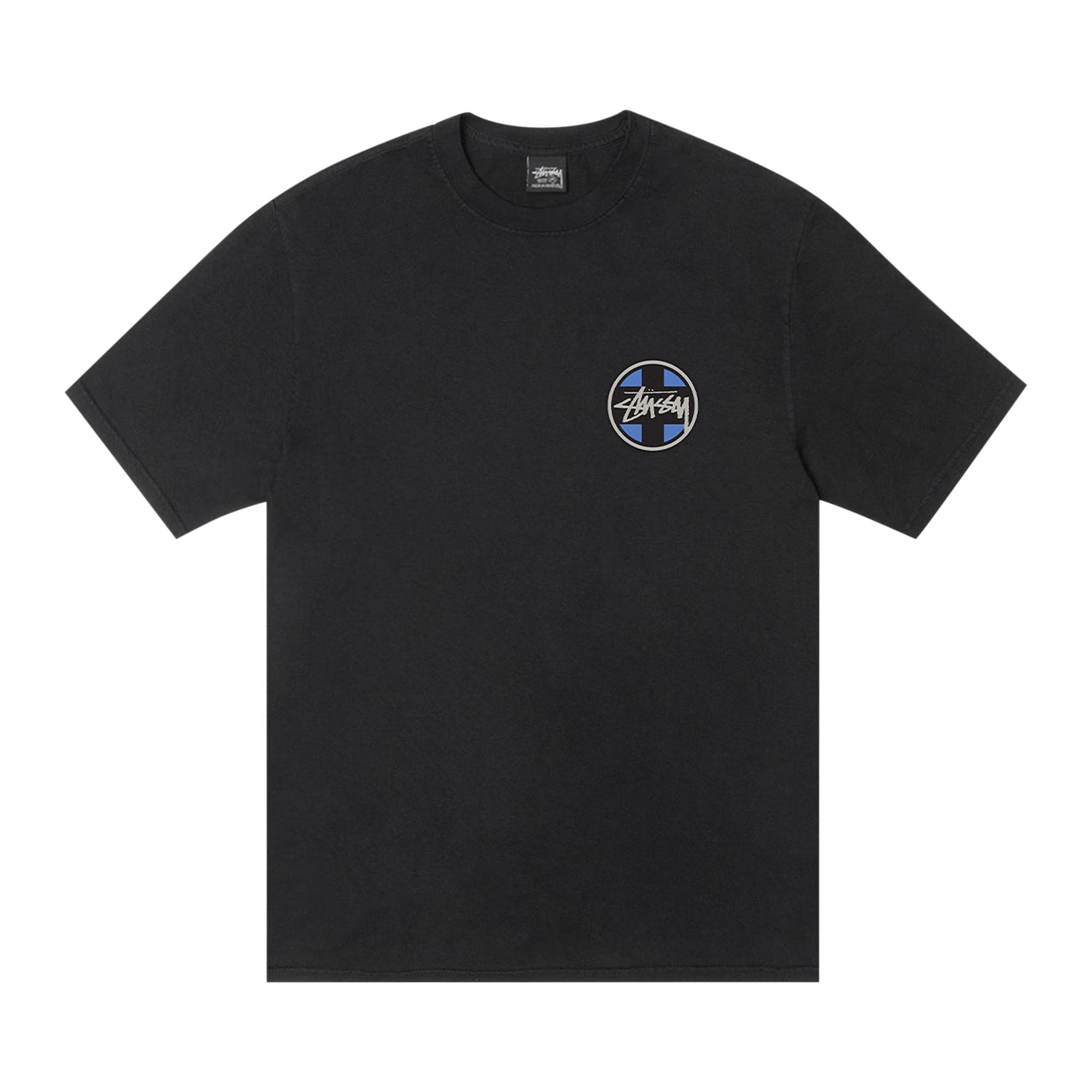Pre-owned Stussy Cross Dot Tee Pigment Dyed 'black' | Men's Size Xxl