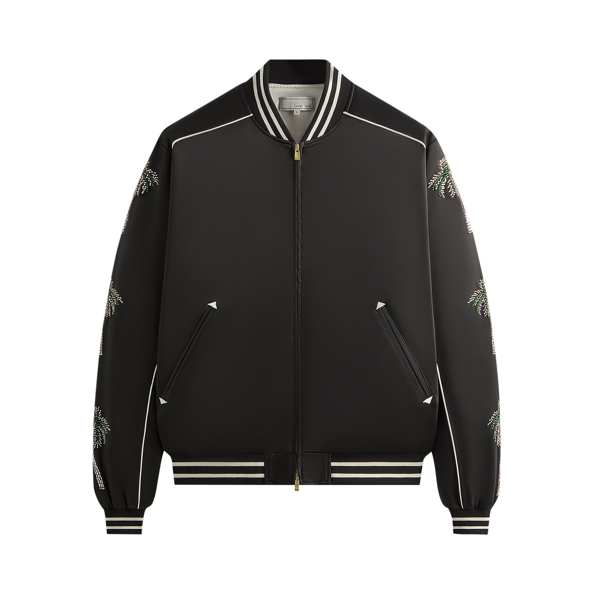 Pre-owned Kith & Kin Vance Satin Bomber Jacket 'black' | Men's Size Xl