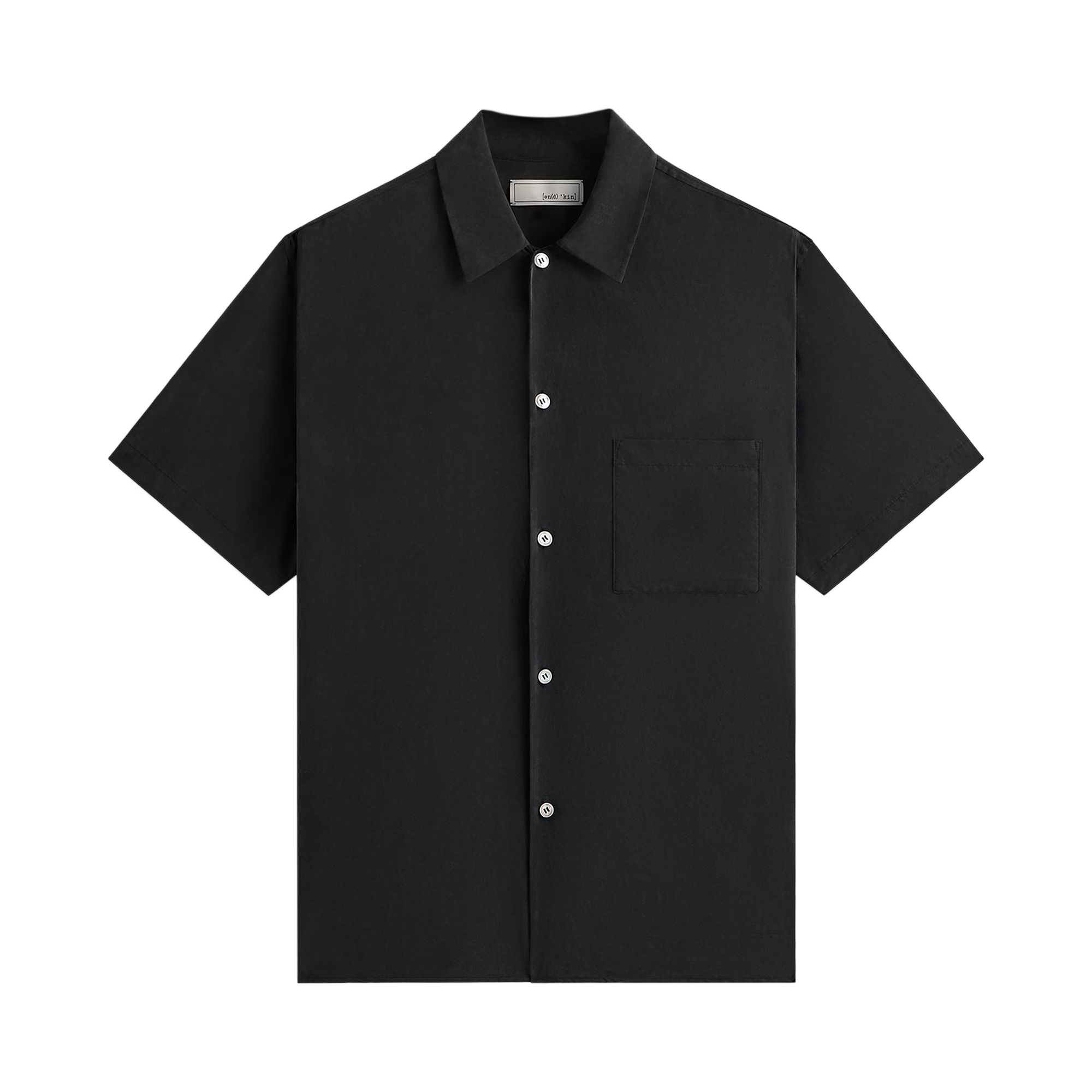 Pre-owned Kith & Kin Silk Habotai Beckham Buttondown 'black' | Men's Size S