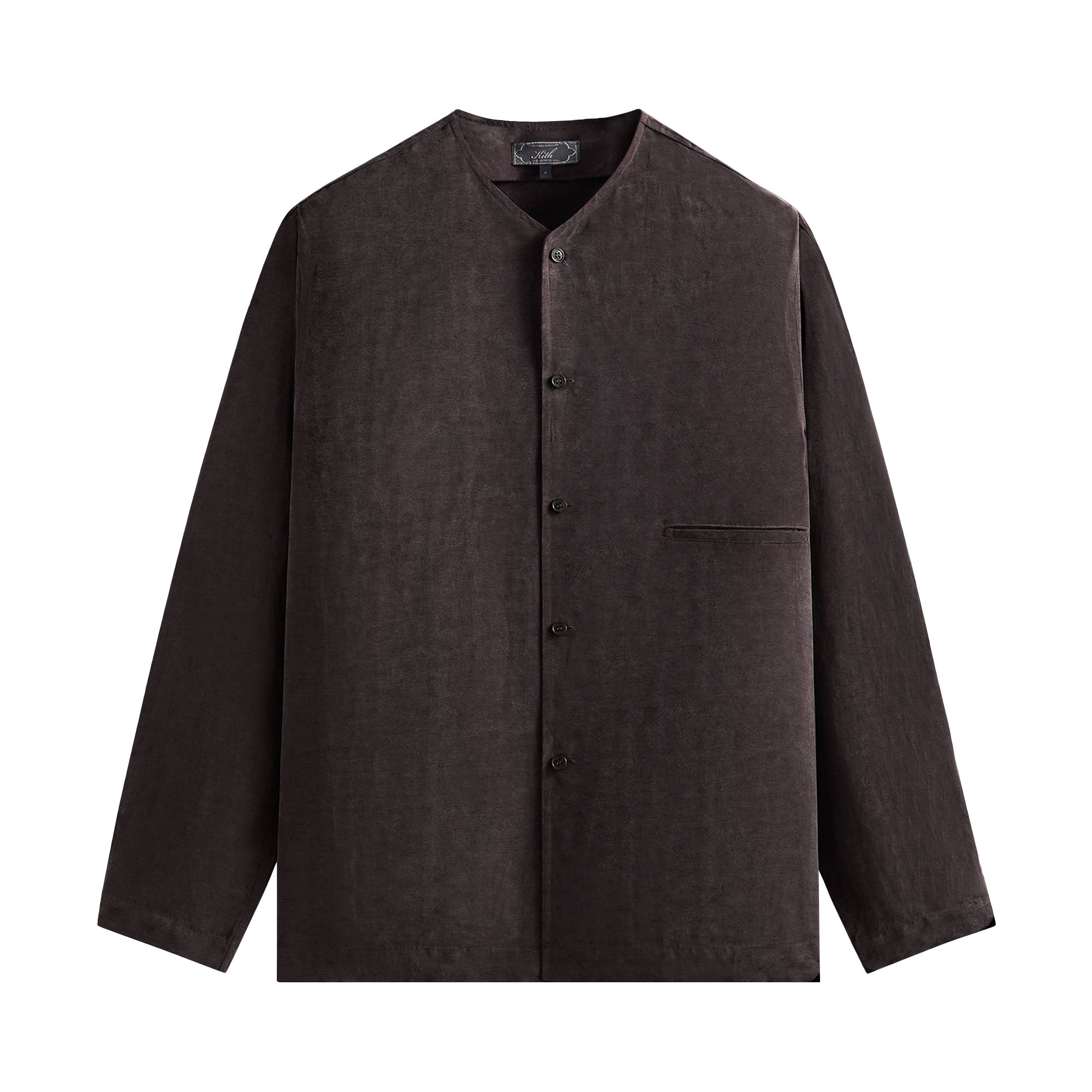 Pre-owned Kith Cupro Linen Caelen Shirt 'kindling' | Brown | Men's Size S