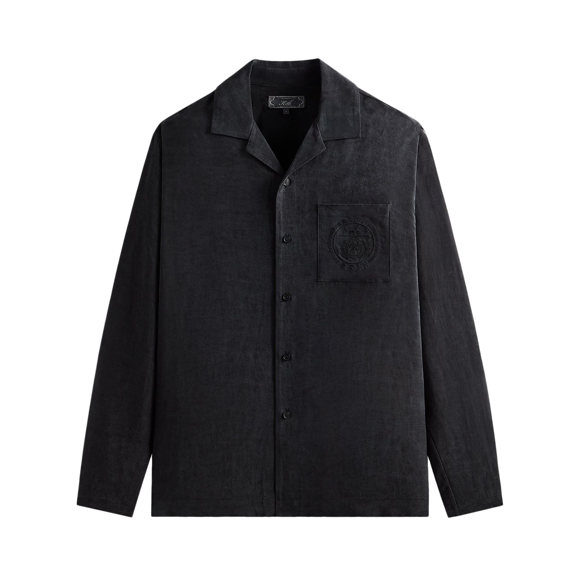 Pre-owned Kith Adonis Camp Collar Shirt 'black' | Men's Size Xs