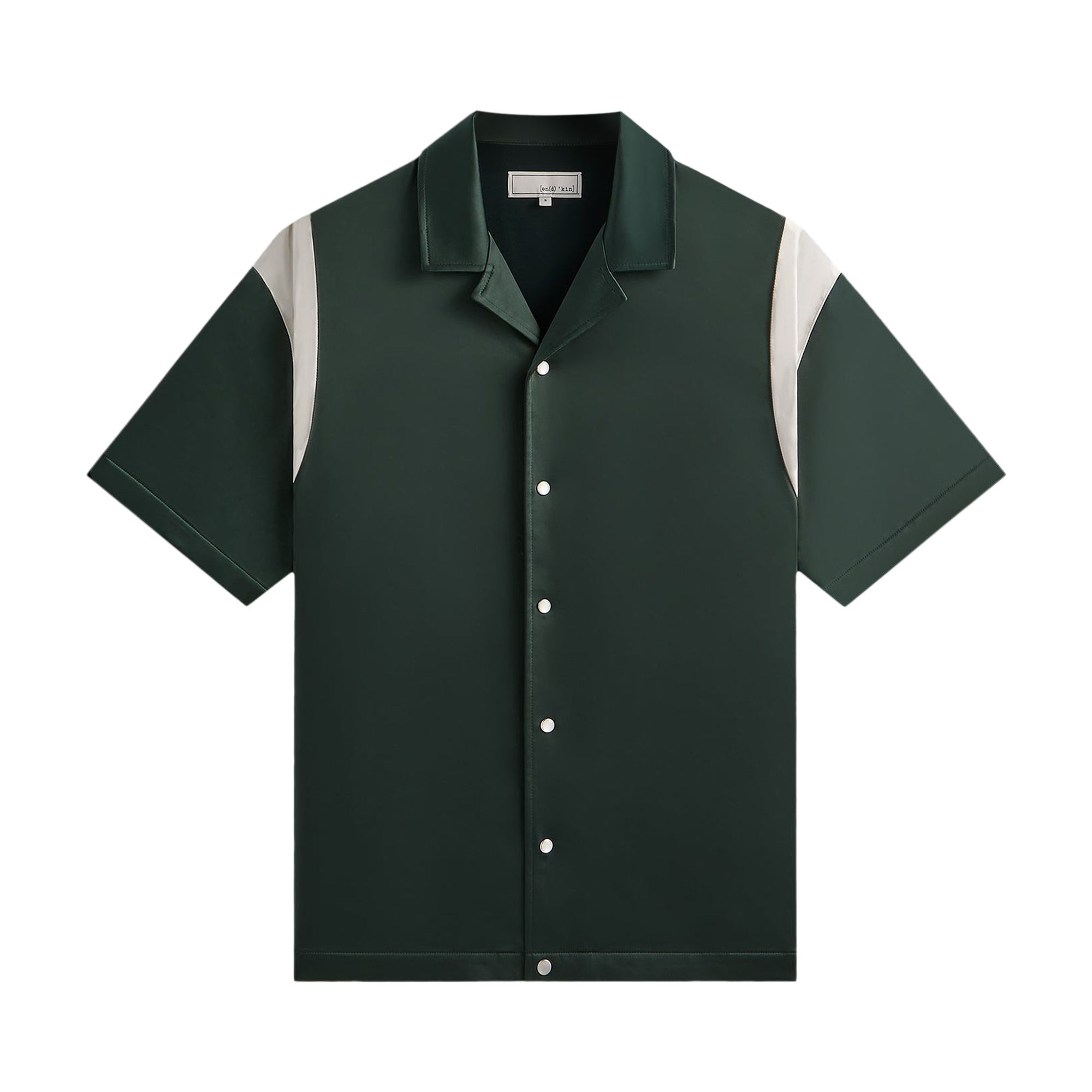 Pre-owned Kith & Kin Washed Satin Landon Souvenir Shirt 'stadium' | Green | Men's Size M