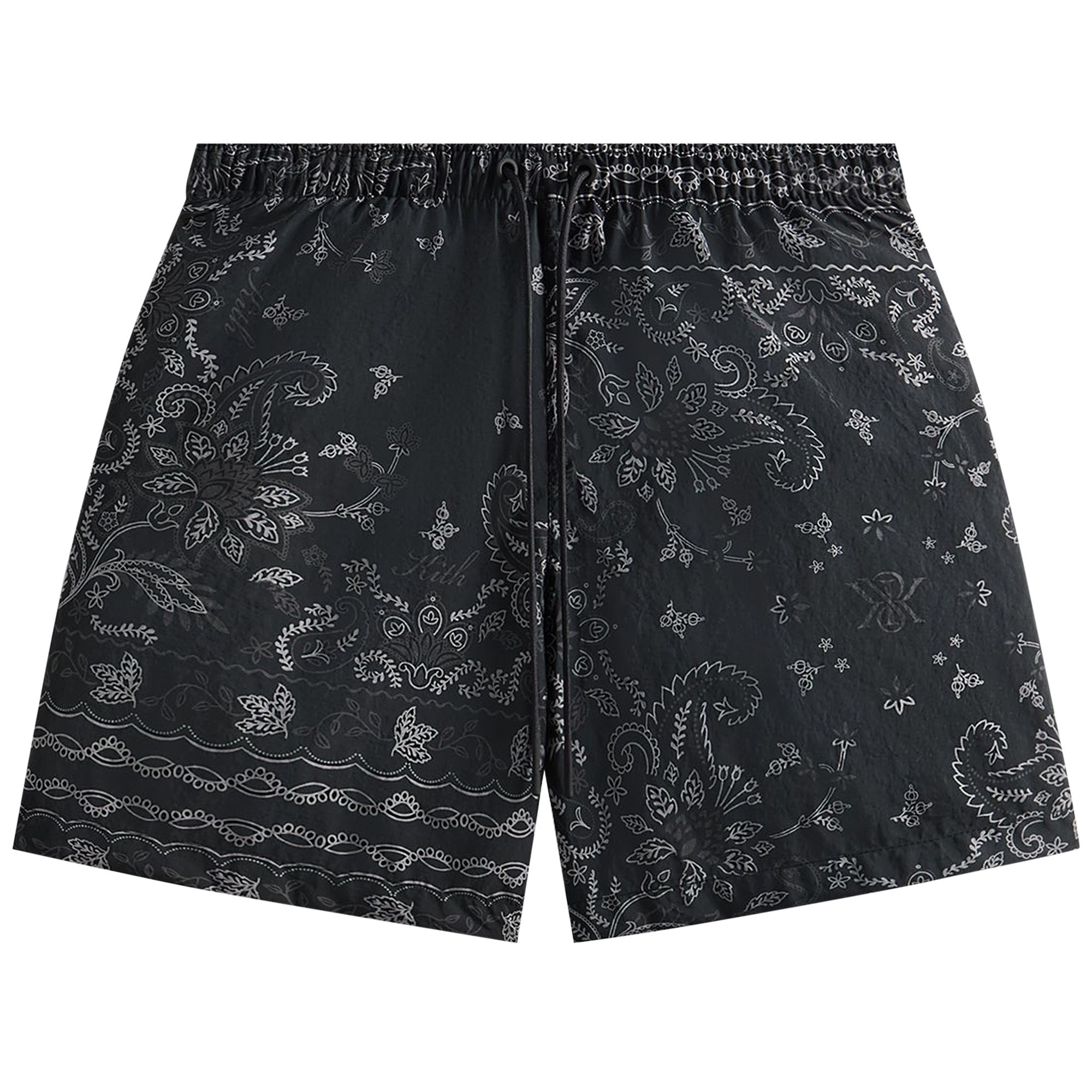 Pre-owned Kith Panelled Bandana Ashton Swim Short 'black' | Men's Size L