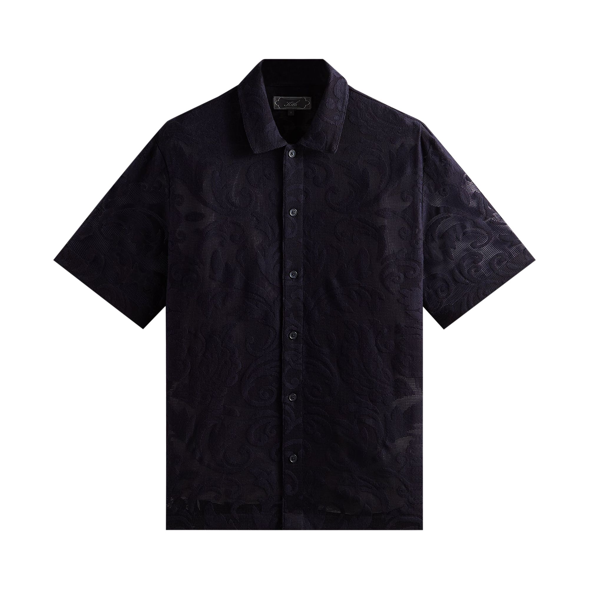 Pre-owned Kith Lace Reade Shirt 'ink' | Black | Men's Size L