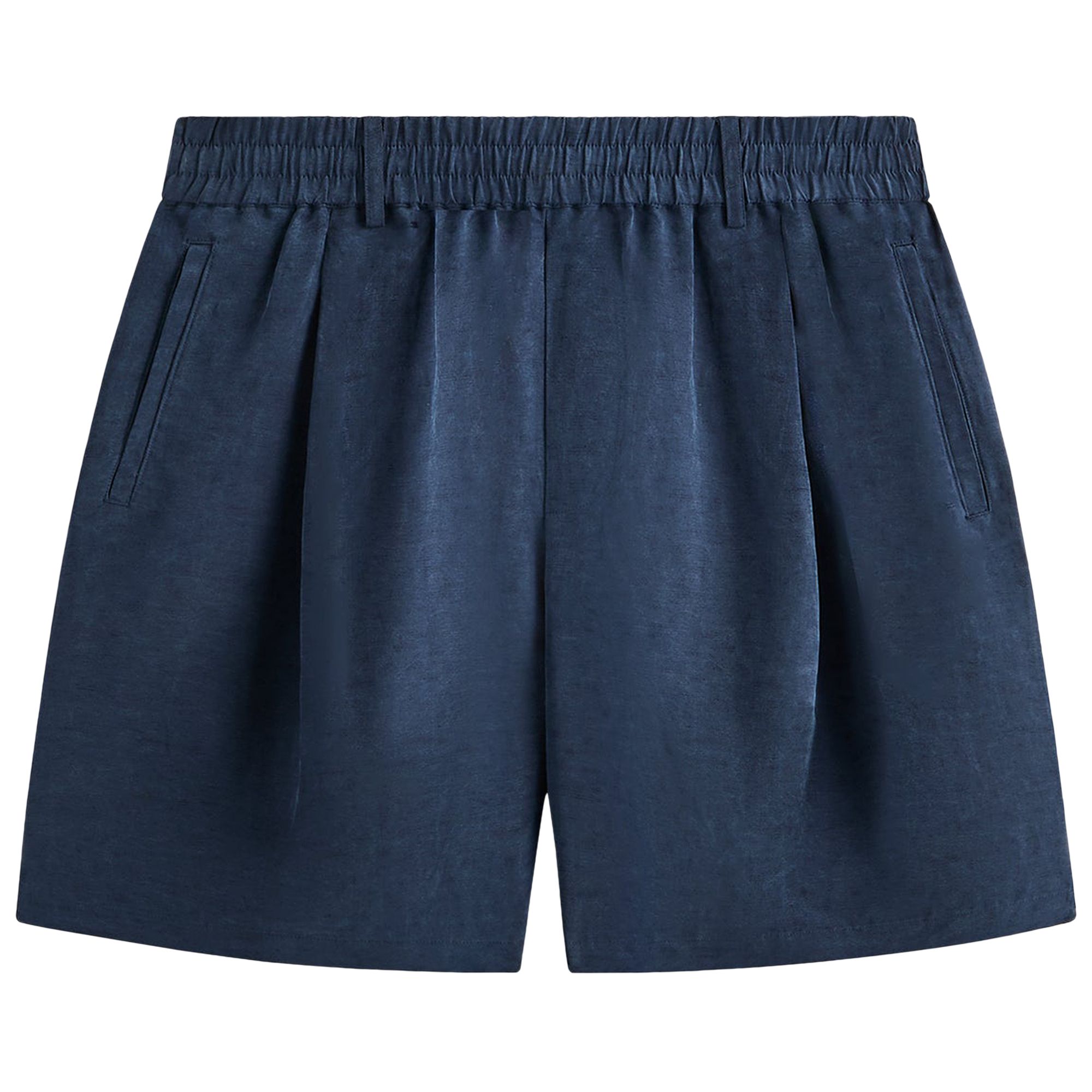 Pre-owned Kith Cupro Linen Jude Short 'nocturnal' | Blue | Men's Size L