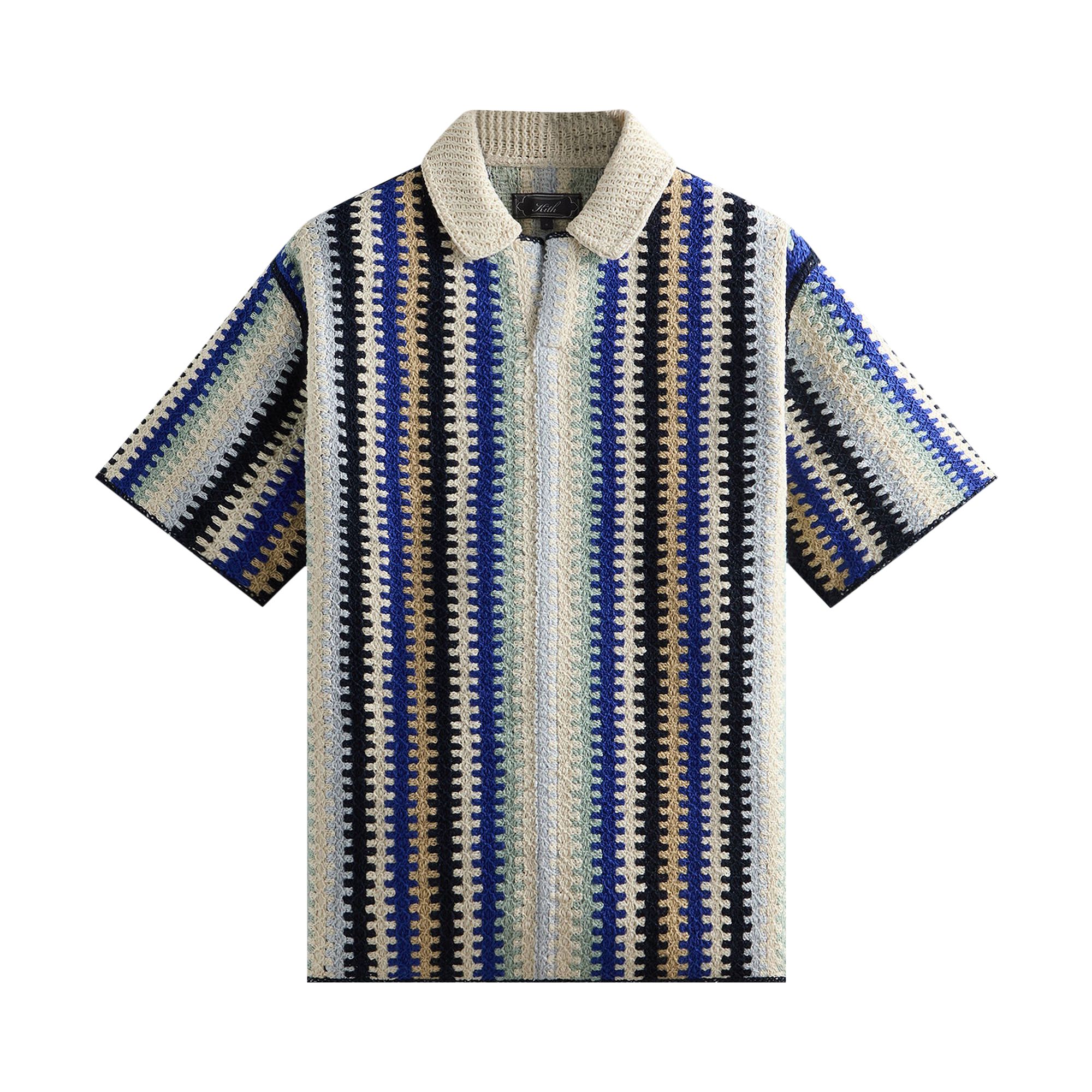 Pre-owned Kith Short-sleeve Keyon Crochet Pullover 'multicolor' | Multi-color | Men's Size L
