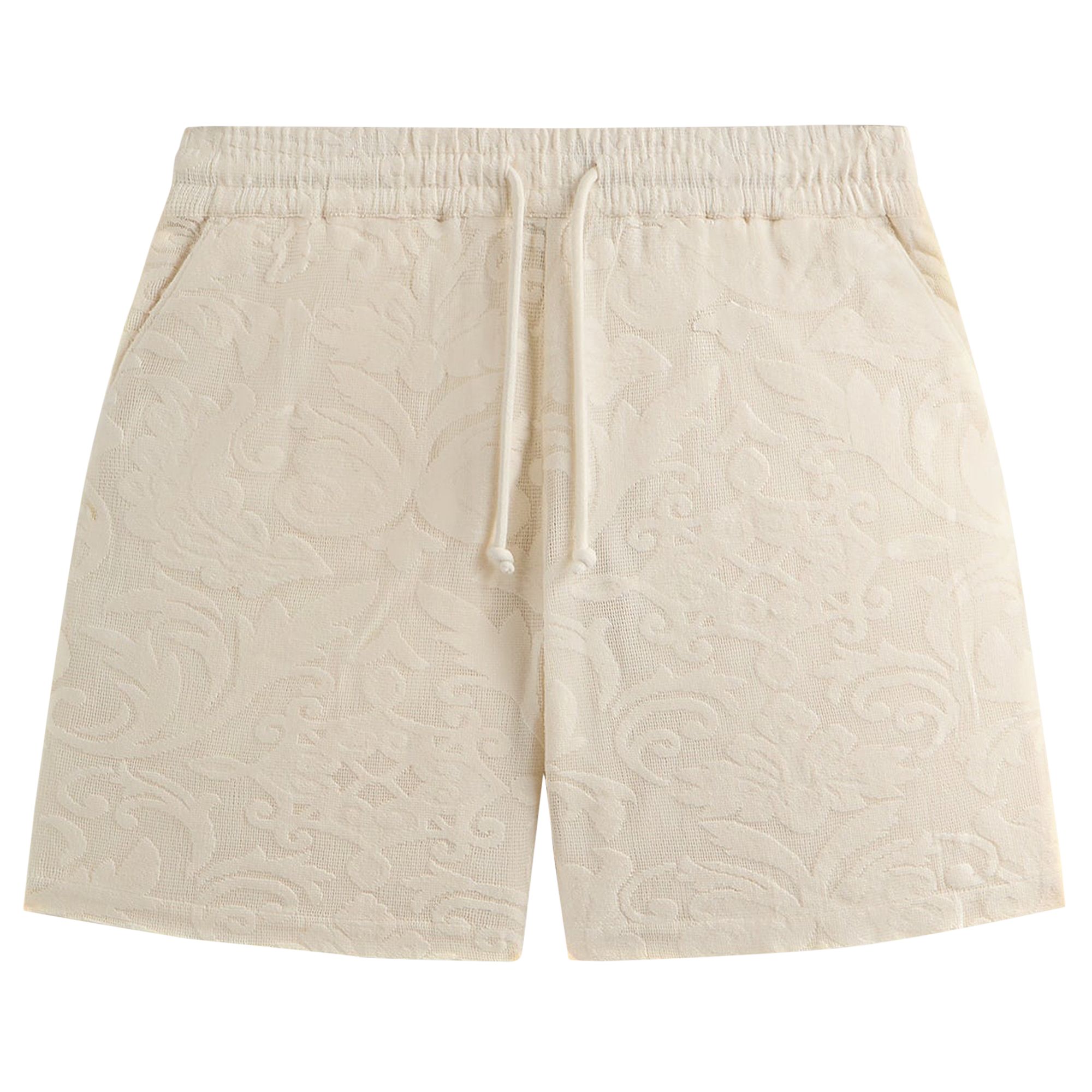 Pre-owned Kith Lace Lewis Short 'sandrift' | Cream | Men's Size L In White