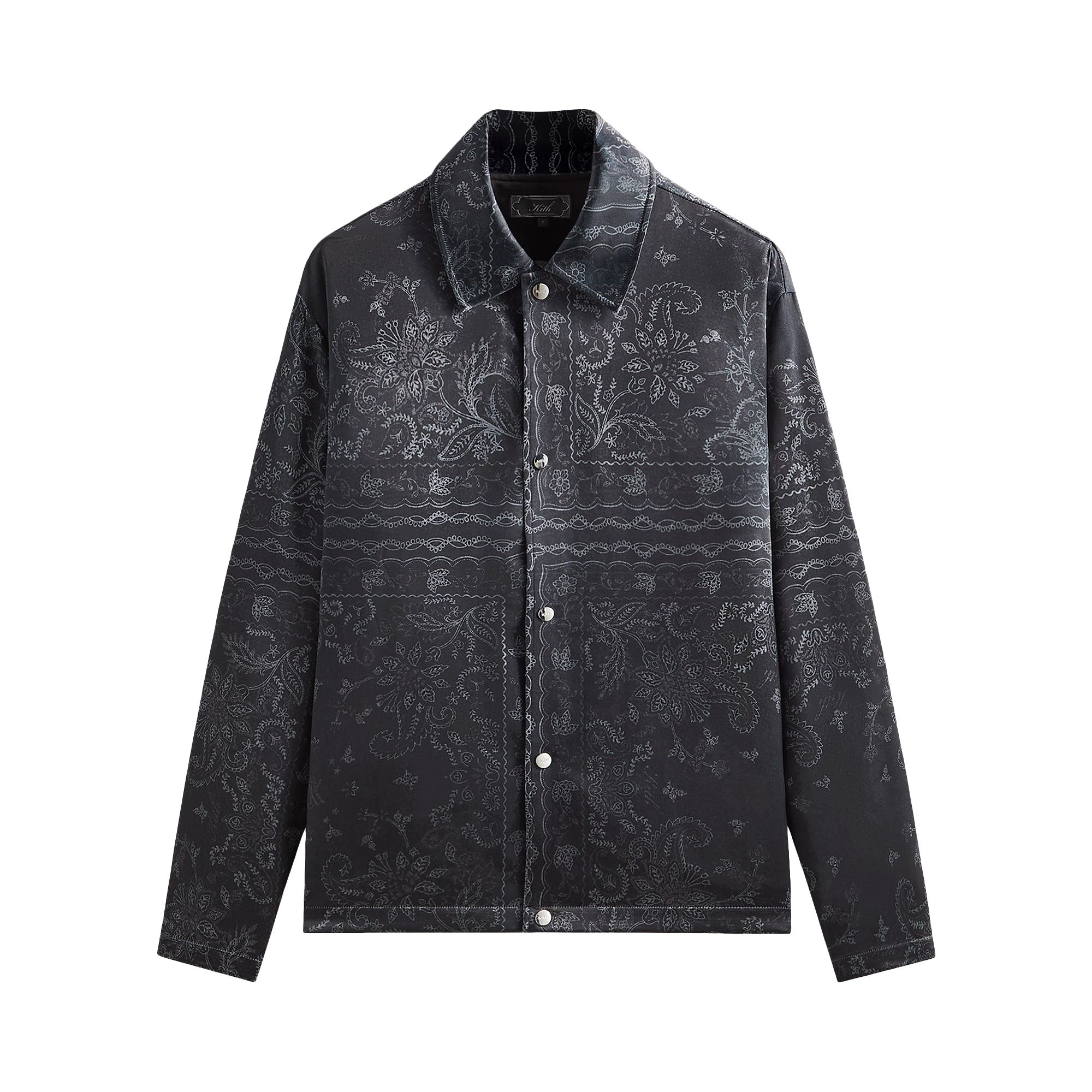 Pre-owned Kith Panelled Bandana Long-sleeve Coaches Jacket 'black' | Men's Size L
