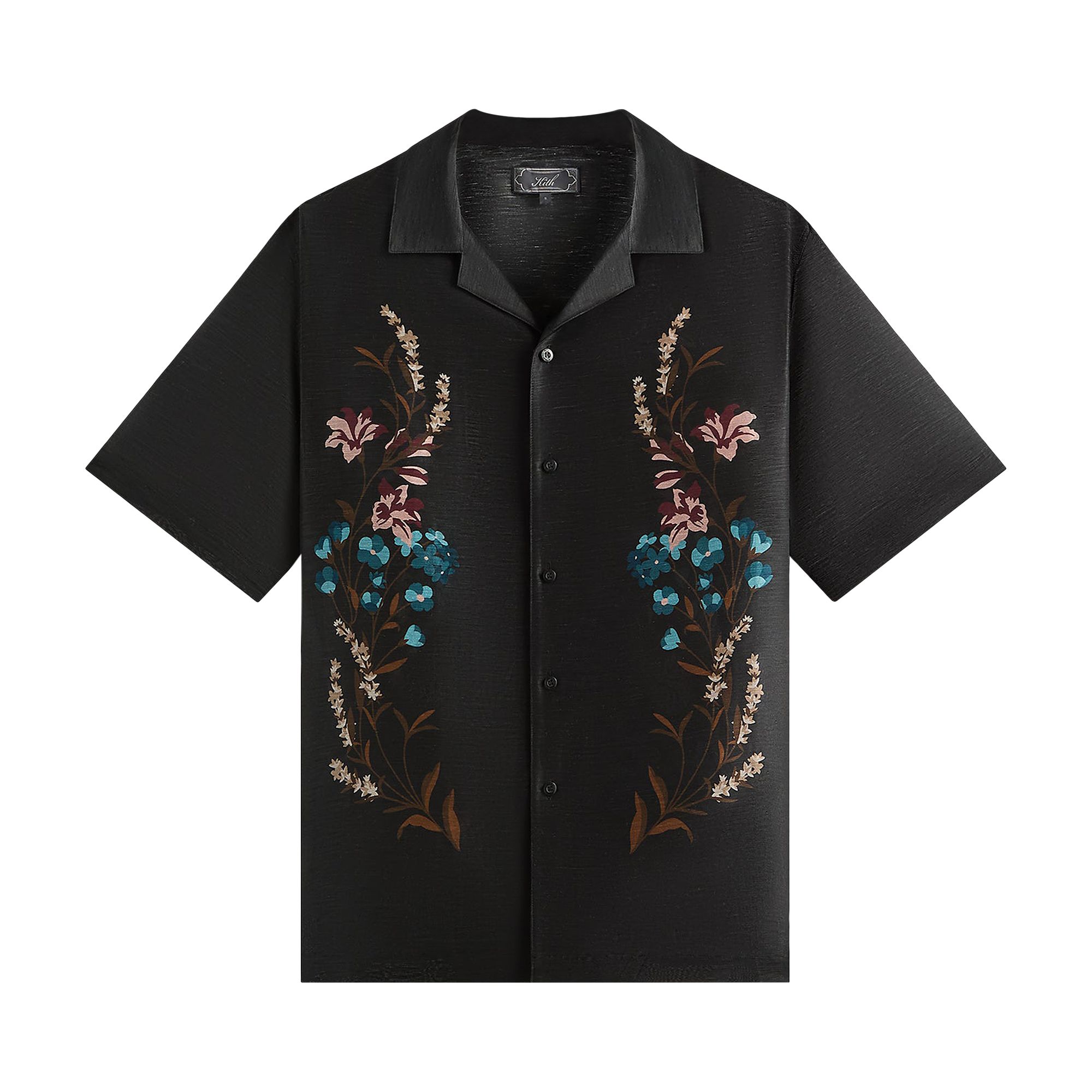 Pre-owned Kith Linen Thompson Camp Collar Shirt 'black' | Men's Size Xl