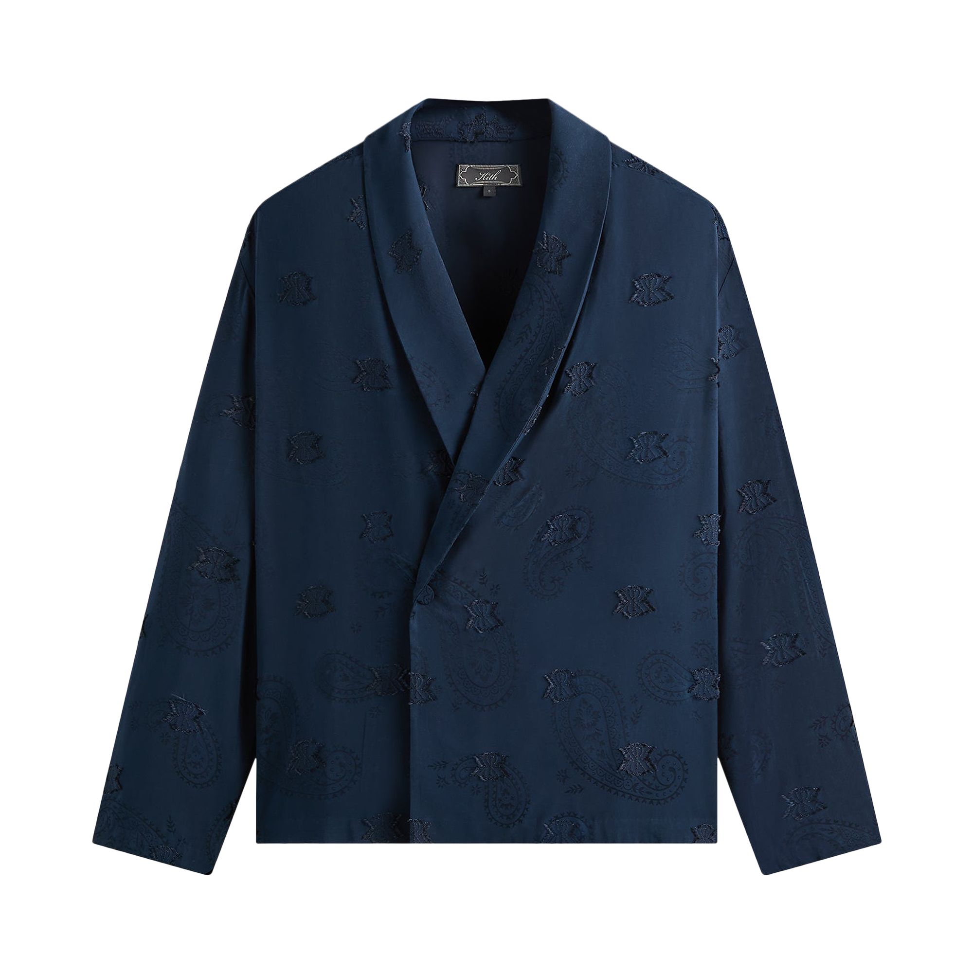 Pre-owned Kith Long-sleeve Thompson Crossover Shirt 'nocturnal' | Blue | Men's Size Xl