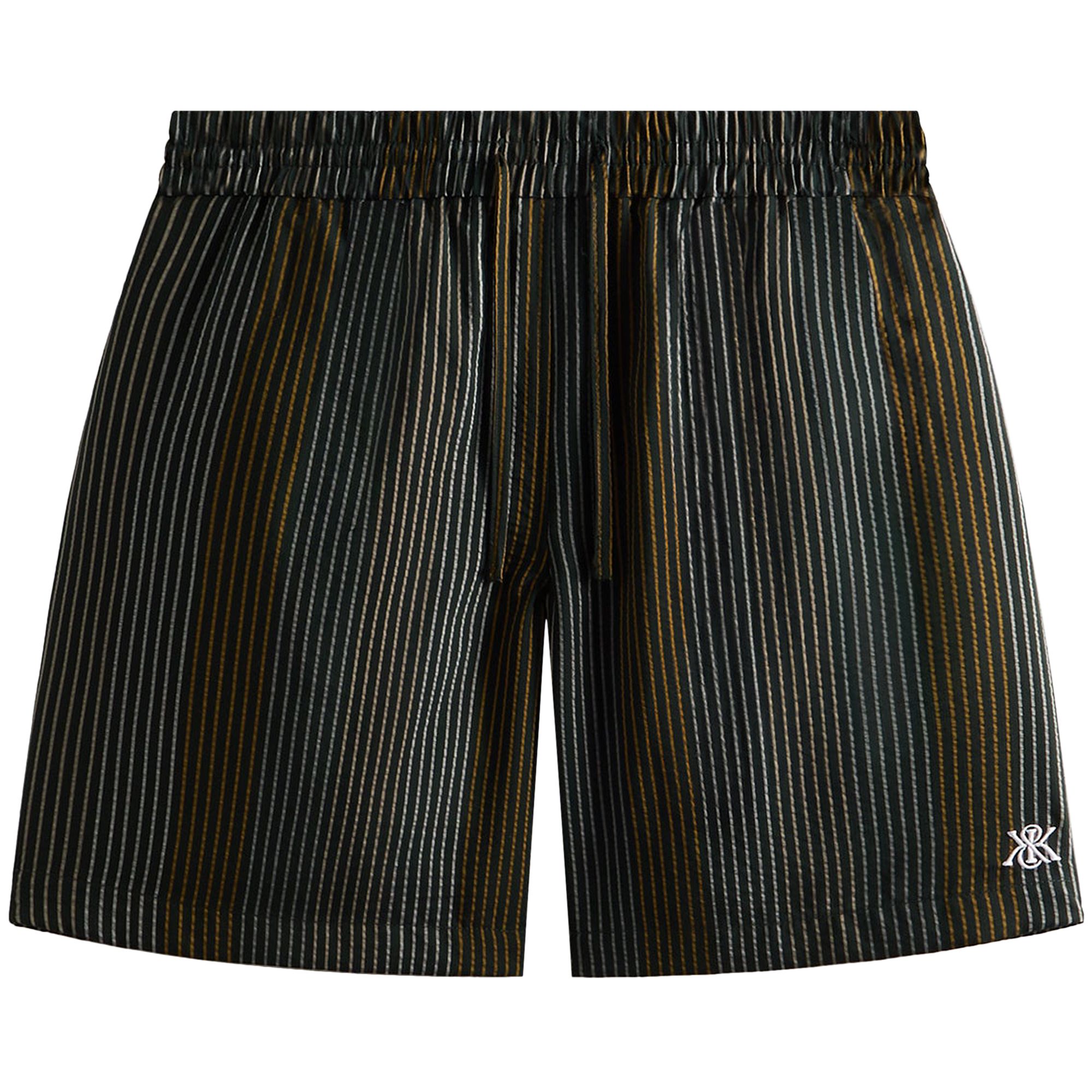 Pre-owned Kith Seersucker Lewis Short 'stadium' | Green | Men's Size Xl