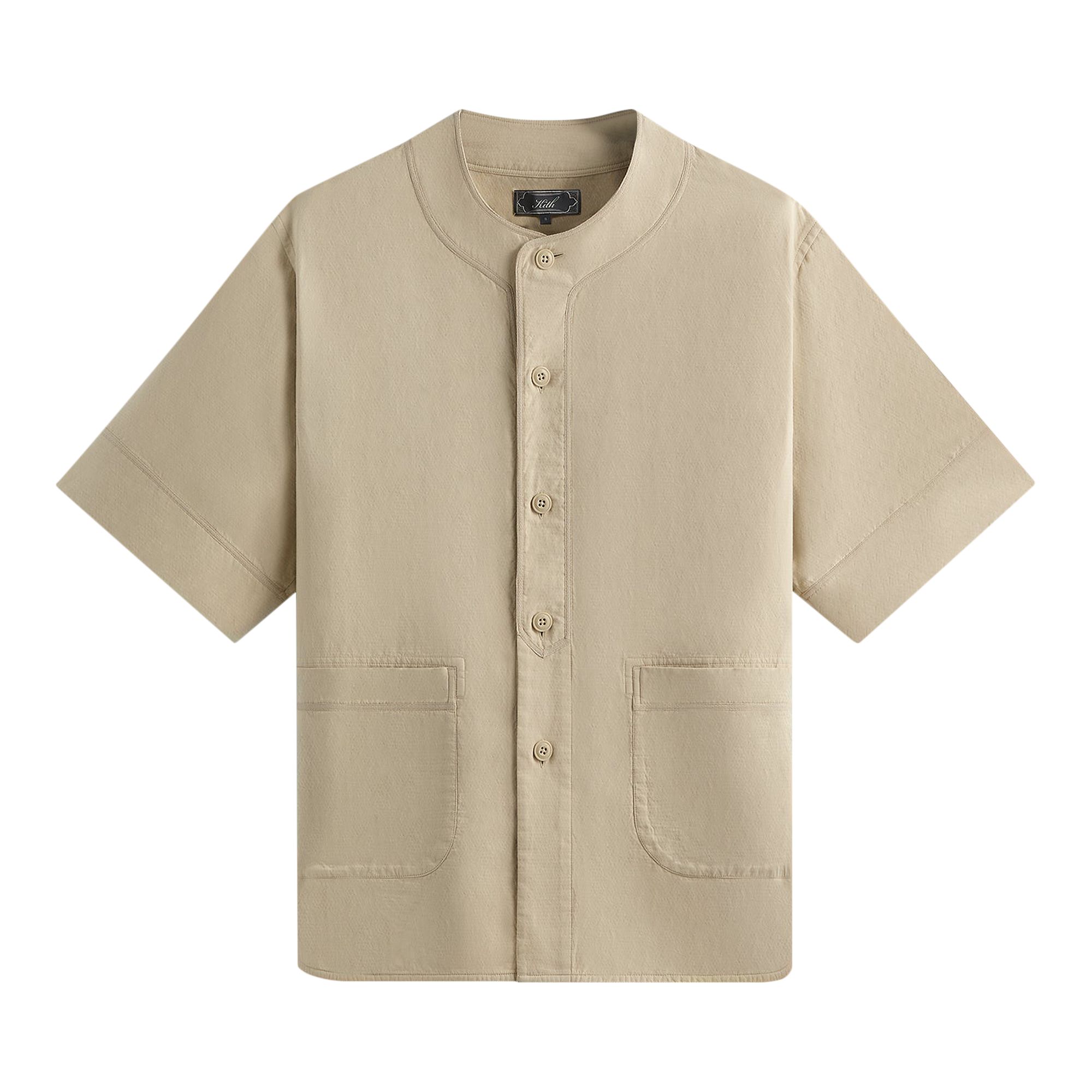 Pre-owned Kith Willis Baseball Shirt 'trace' | Cream | Men's Size Xs In White