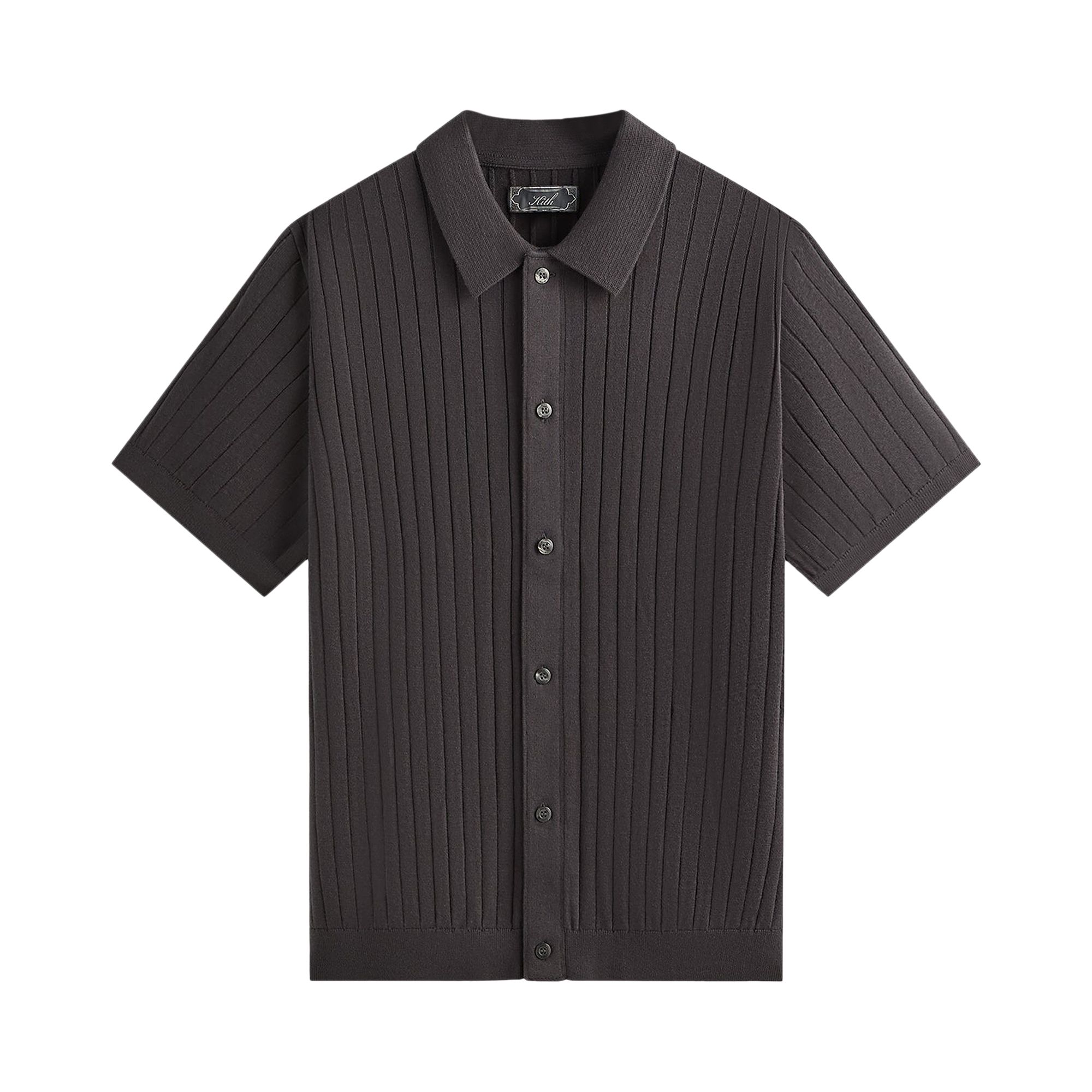 Pre-owned Kith Rhys Knit Stripe Buttondown 'shift' | Black | Men's Size L