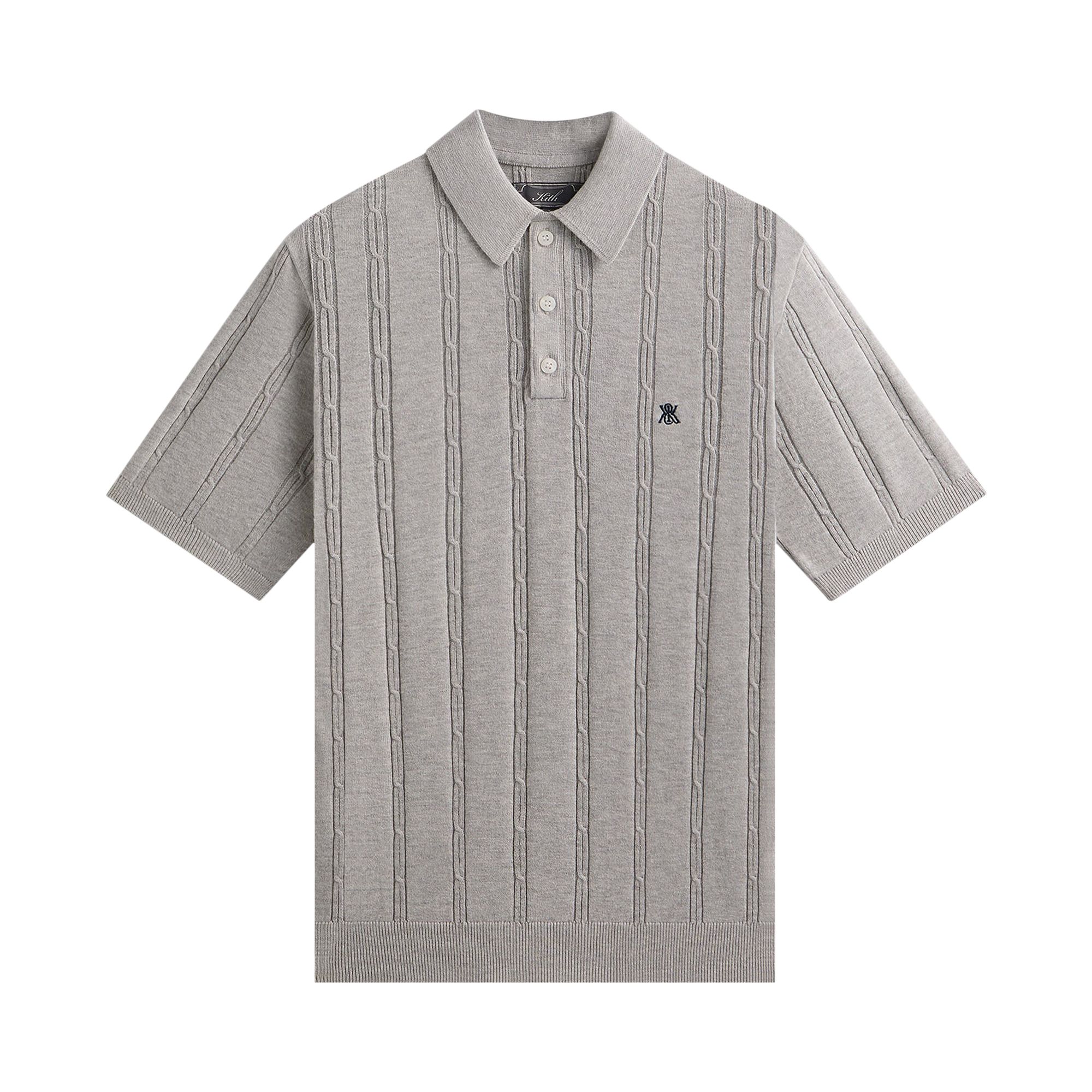 Pre-owned Kith Tilden Polo 'light Heather Grey' | Men's Size Xl
