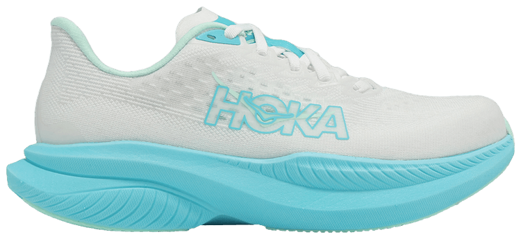 HOKA Wmns Mach 6 Wide White Cielo Blue