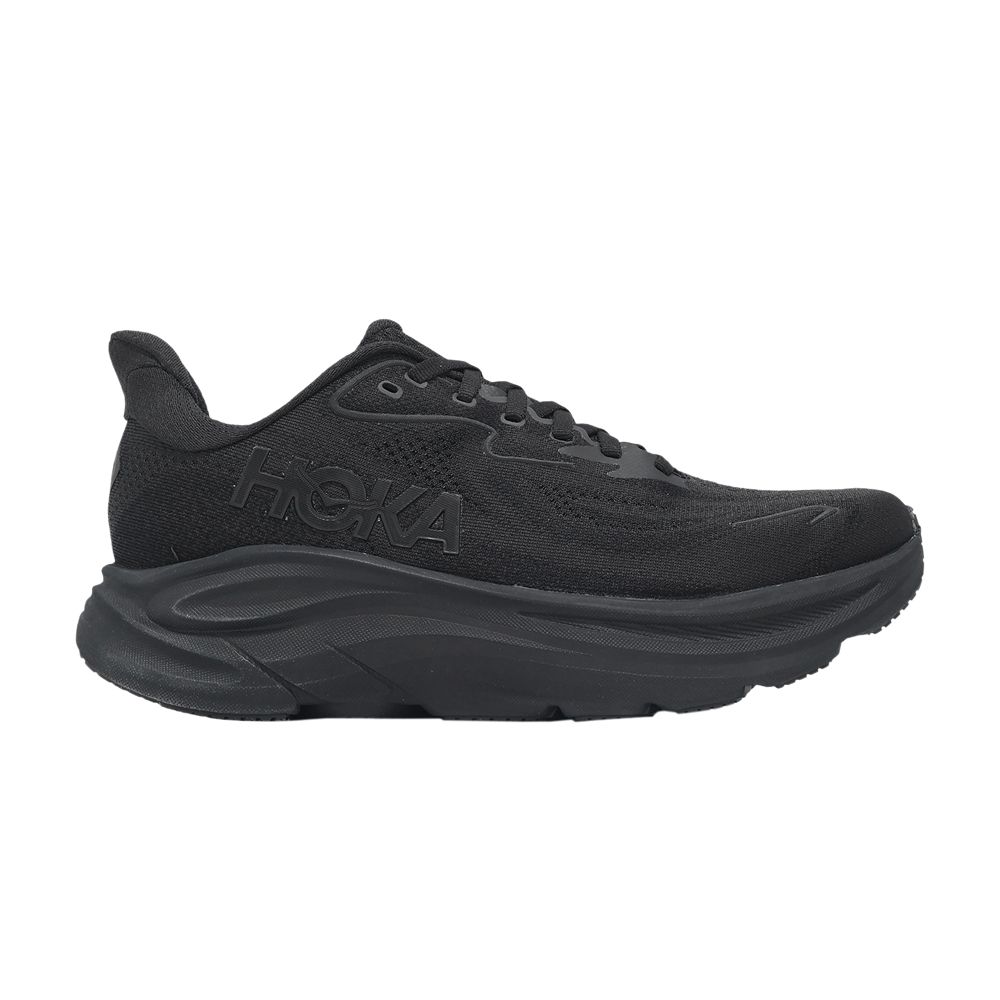 Pre-owned Hoka Wmns Clifton 10 Wide 'triple Black' | Women's Size 12