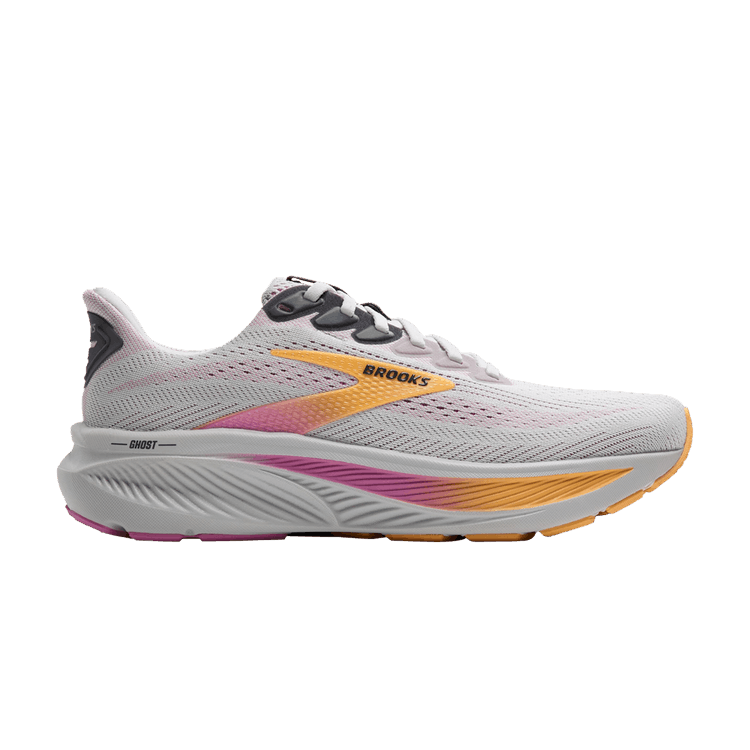 Brooks Womens Ghost 17 Shoes - Oyster / Apricot / Pink main image 0
