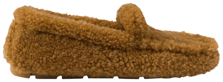 Prada Wmns Shearling Driving Loafer Caramel