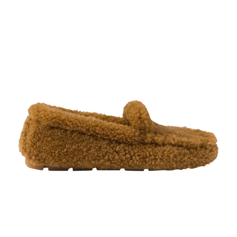 Pre-owned Prada Wmns Shearling Driving Loafer 'caramel' | Brown | Women's Size 4