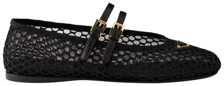 Prada Wmns Mesh Ballerinas Black