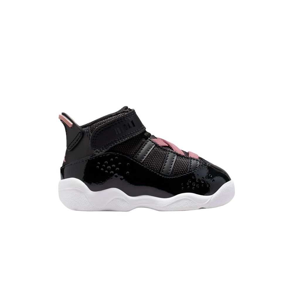 Pre-owned Air Jordan Jordan 6 Rings Td 'black Rust Pink' | Infant Size 8