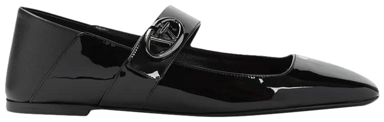 Valentino Garavani Wmns Vlogo Locker Mary Jane Flat Black