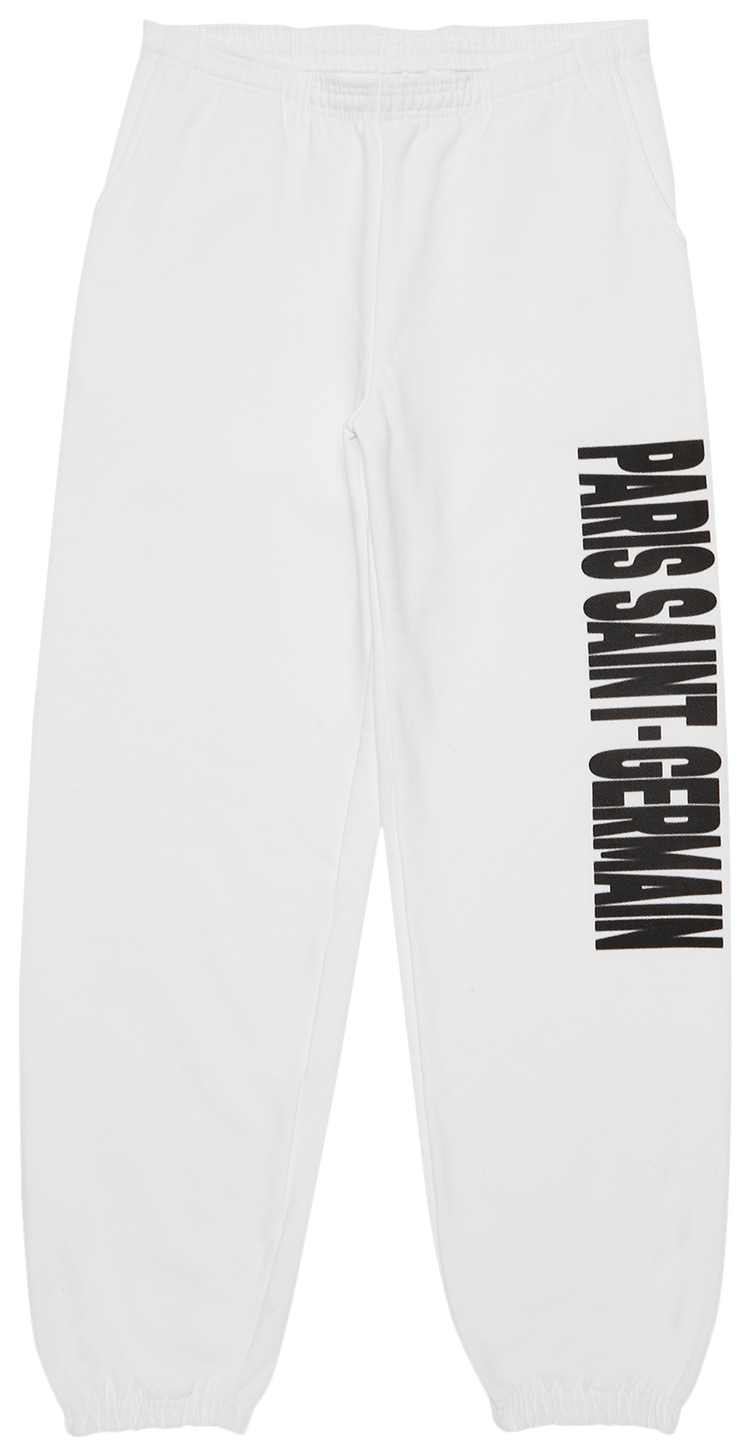 GOAT Exclusive Paris Saint Germain Headline Logo Sweatpants White