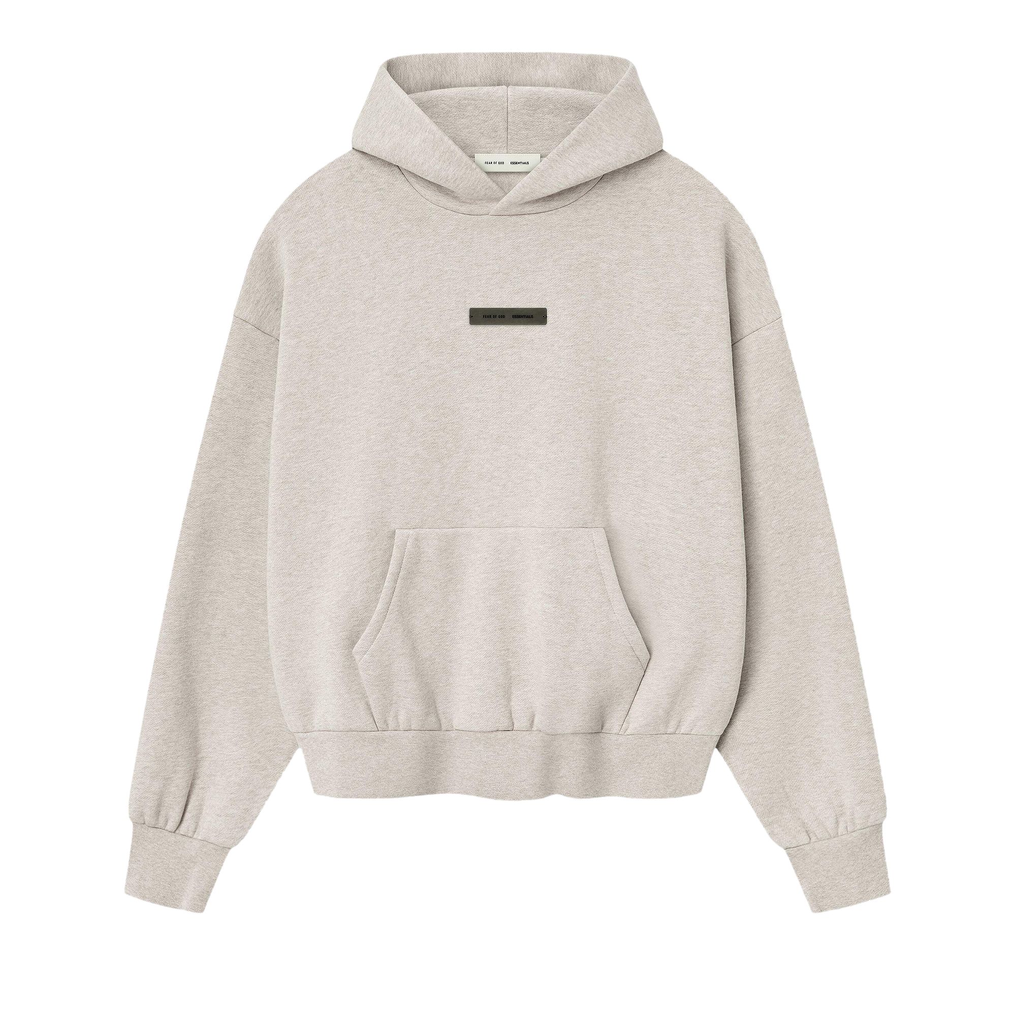 Pre-owned Essentials Fear Of God  Classic Hoodie 'heather Stone' | Grey | Men's Size M