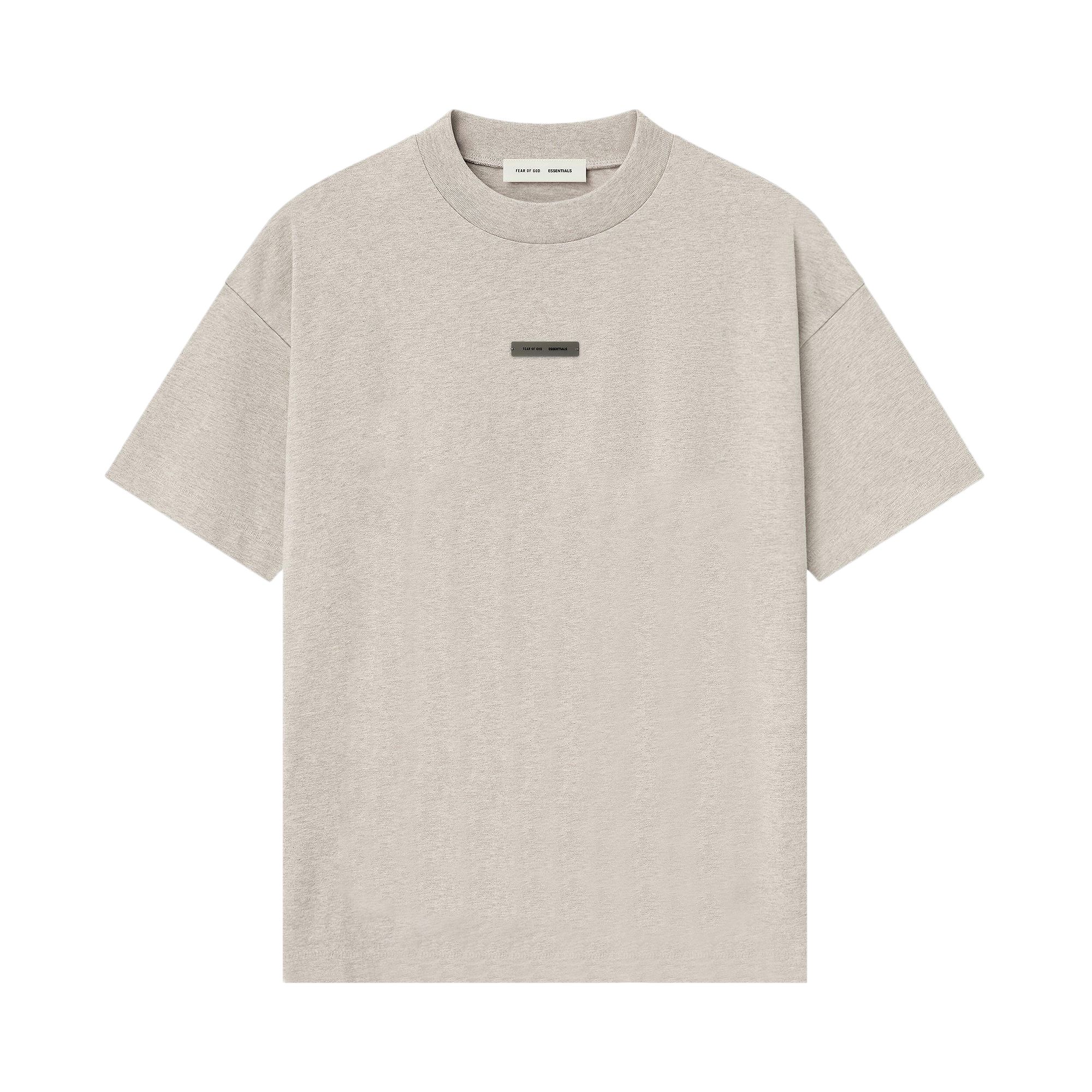 Pre-owned Essentials Fear Of God  Classic Short Sleeve Tee 'heather Stone' | Grey | Men's Size S