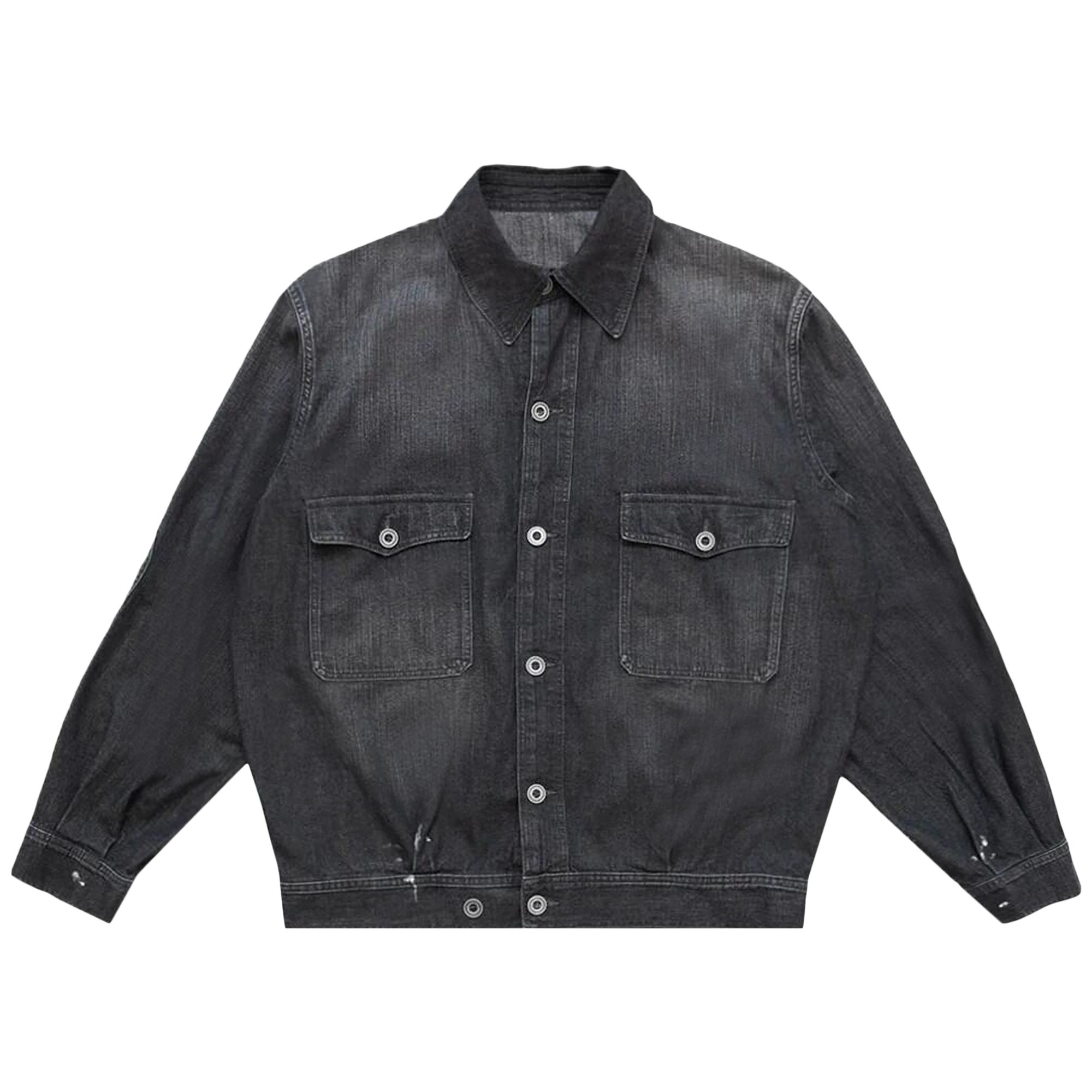 Pre-owned Maison Margiela Washed Trucker Denim Jacket 'black' | Men's Size 52