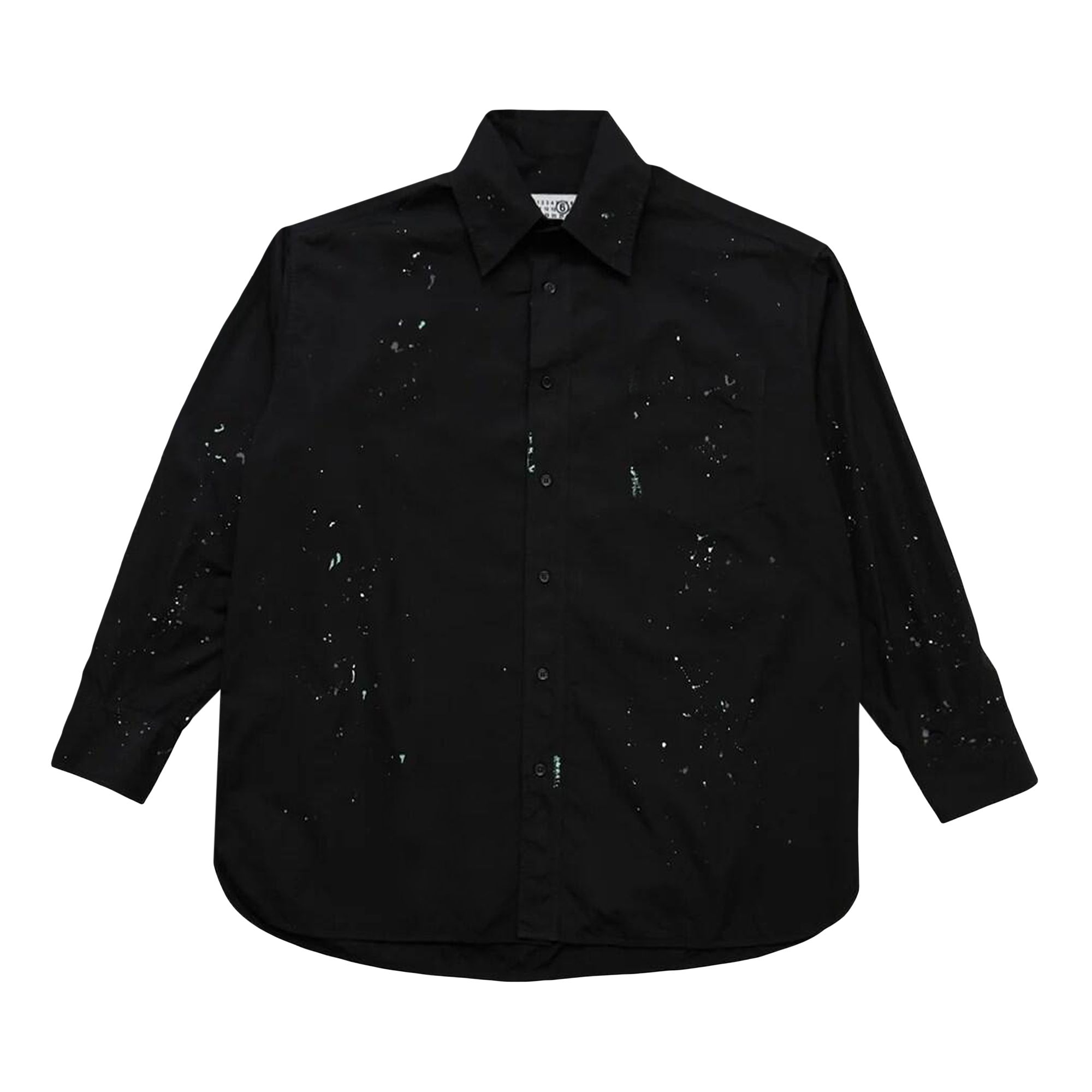Pre-owned Mm6 Maison Margiela Paint Residue Shirt 'black' | Men's Size 52