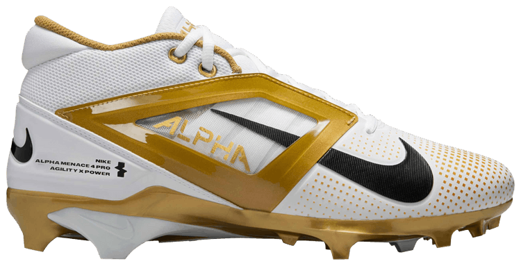 Nike Alpha Menace 4 Pro White Metallic Gold Black