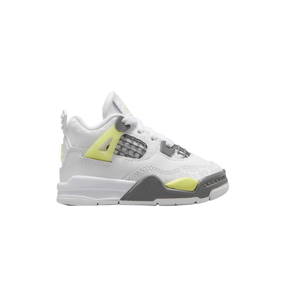 Pre-owned Air Jordan 4 Retro Td 'light Lemon Twist' | White | Infant Size 4