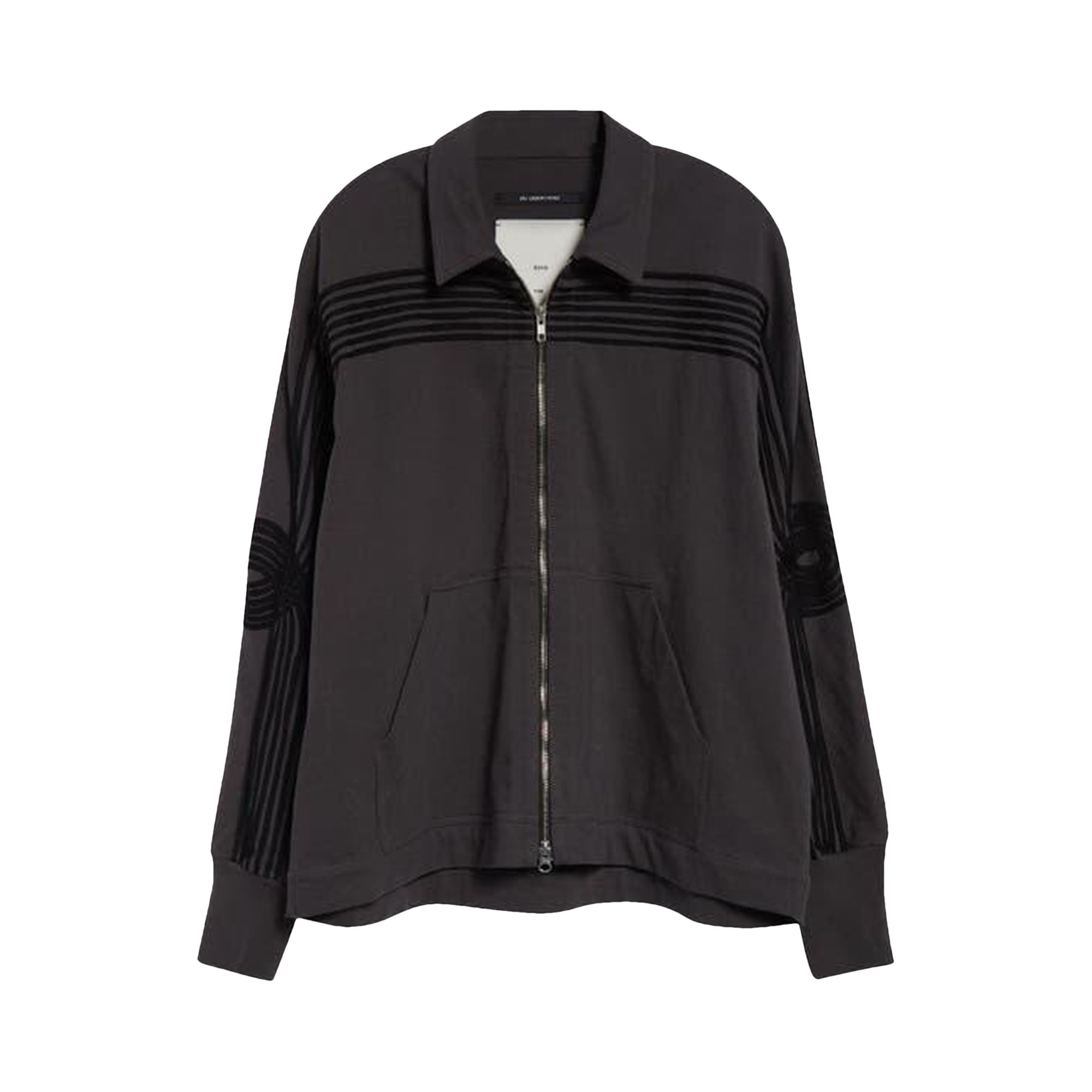 Pre-owned Song For The Mute Appliqué Track Jacket 'washed Black' | Men's Size 50