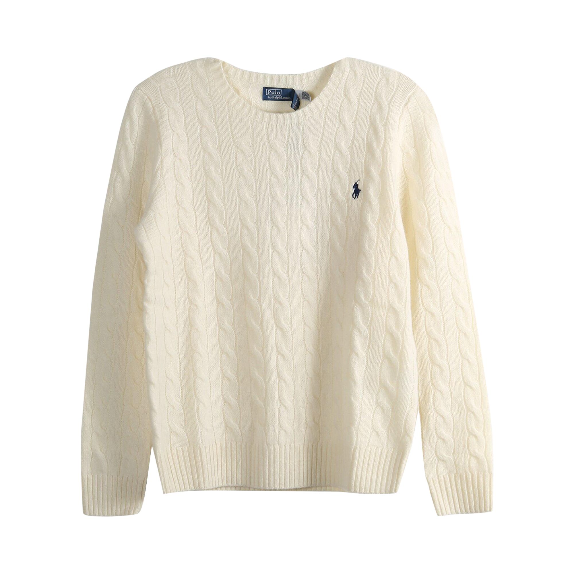 Pre-owned Polo Ralph Lauren Long-sleeve Pullover 'authentic Cream' | Women's Size L