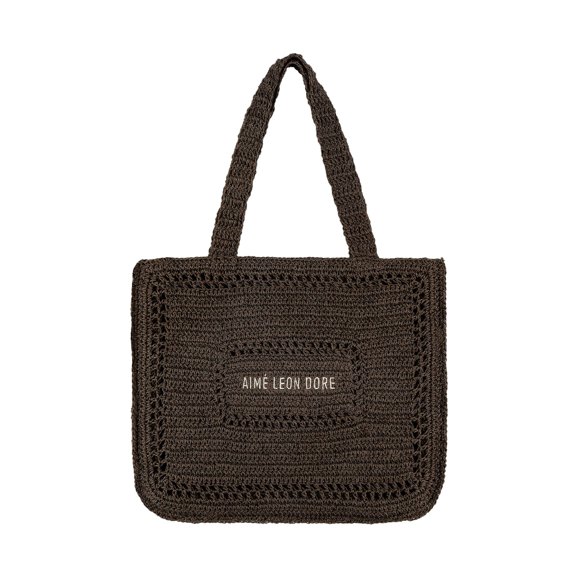 Pre-owned Aimé Leon Dore Crochet Tote Bag 'coffee Bean' | Brown | Men's Size Onesize