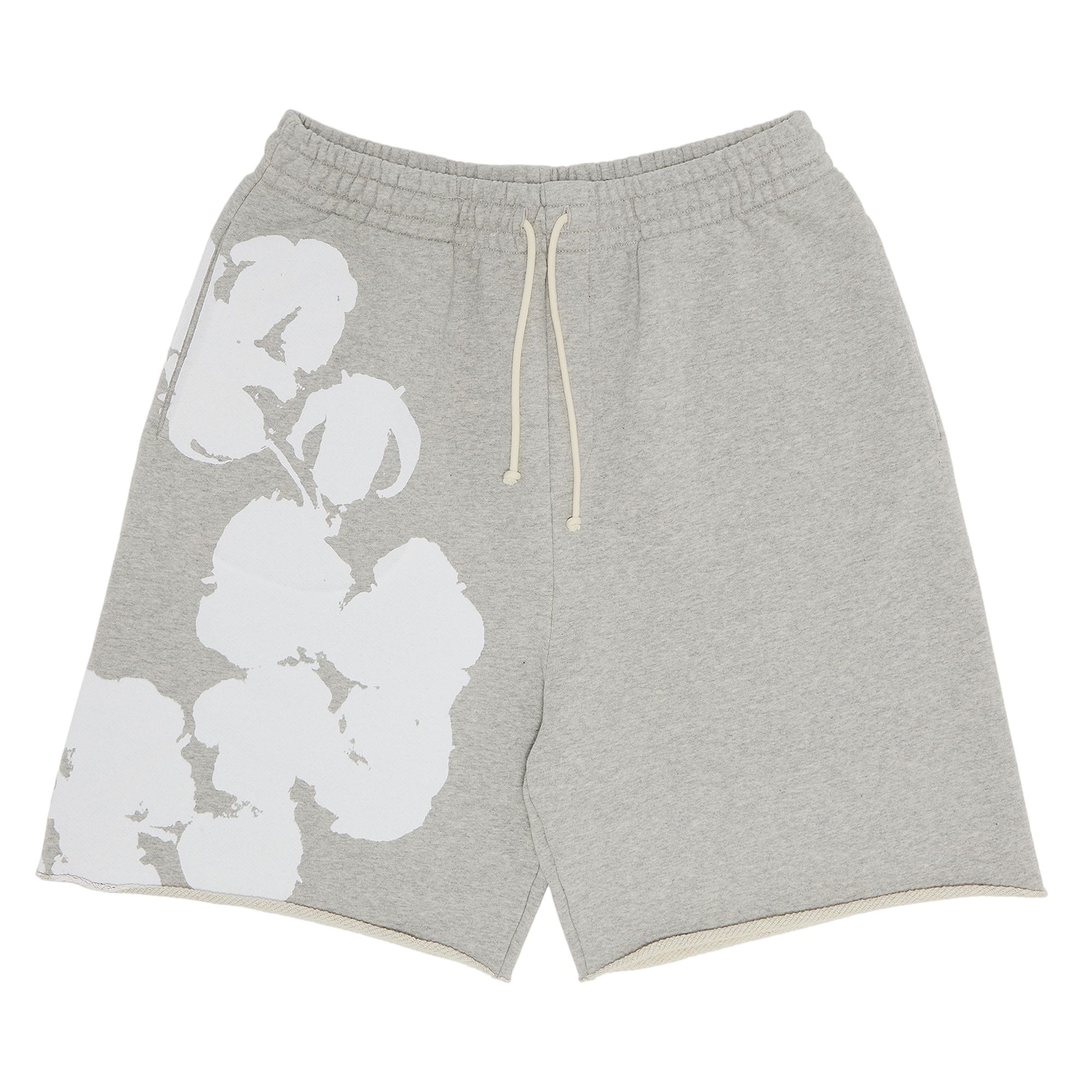 Pre-owned Denim Tears Big Cotton Wreath Sweat Shorts 'grey' | Men's Size S