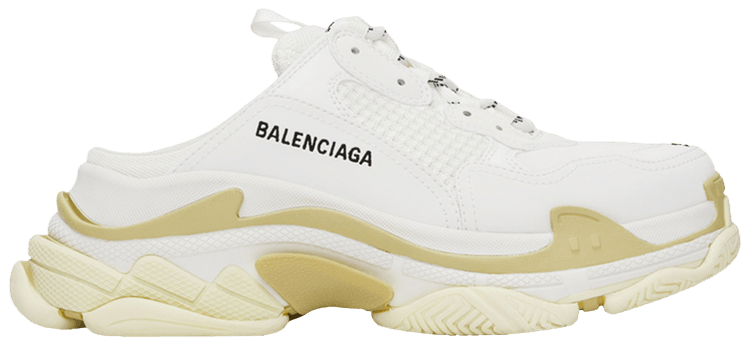Balenciaga Wmns Triple S Mule White Beige