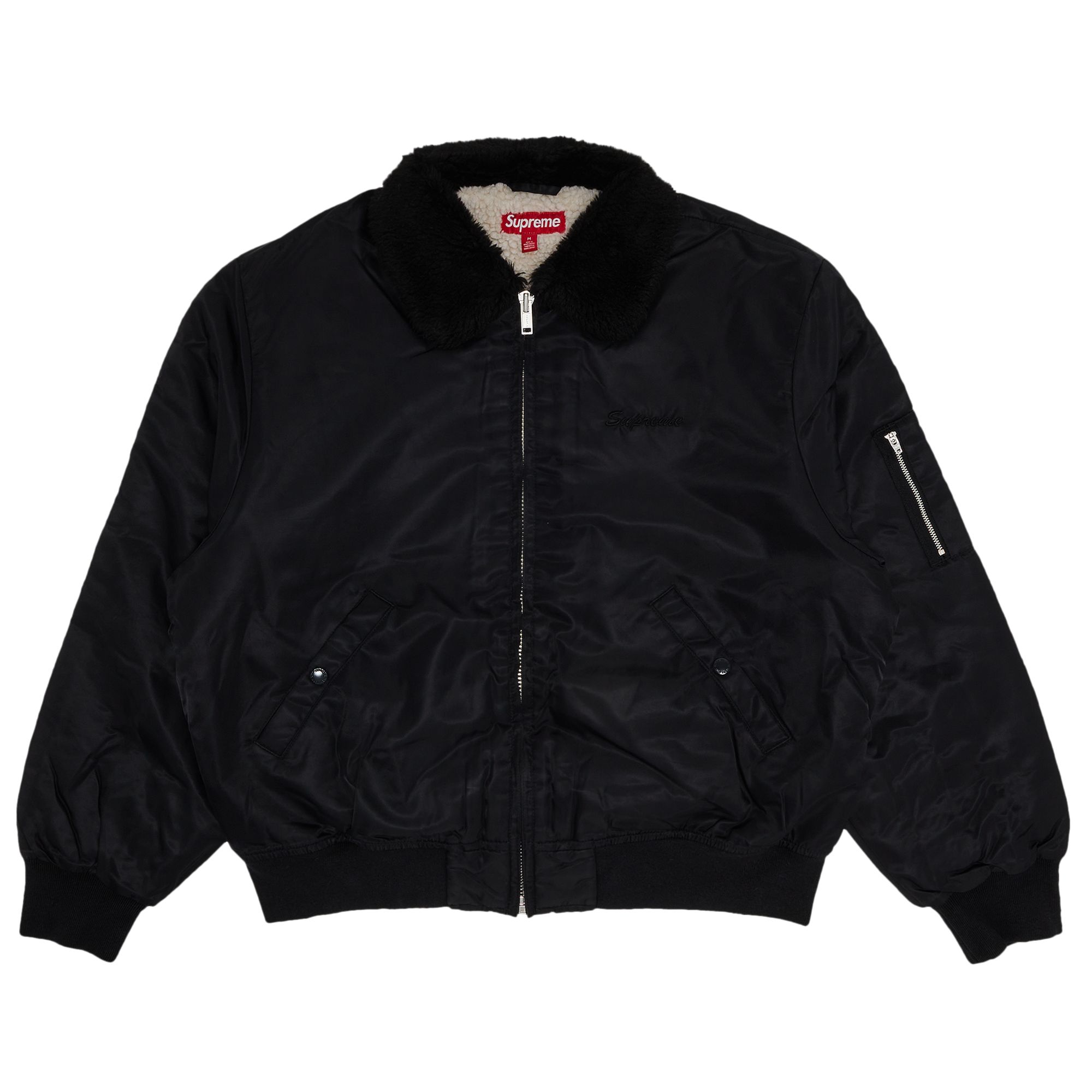 Pre-owned Supreme Aoi Nylon Bomber Jacket 'black' | Men's Size L